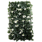 Outdoor Expandable Trellis With Flowers, 72-in x 36-in.