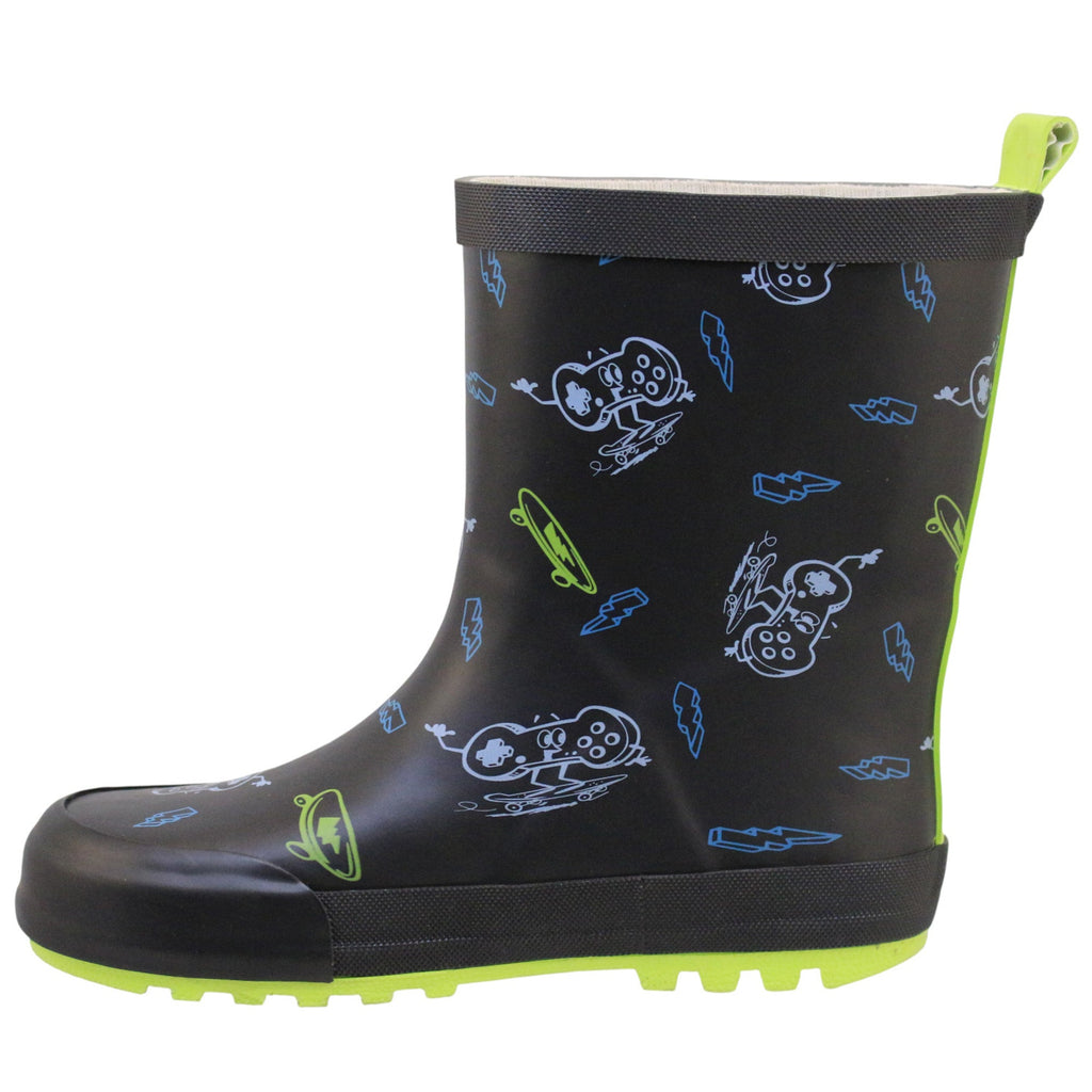 SURVIVAL GEAR Boys' Printed Rubber Rain Boots