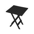 Folding Side Table, Black, 17-in x 17-in x 20-in.