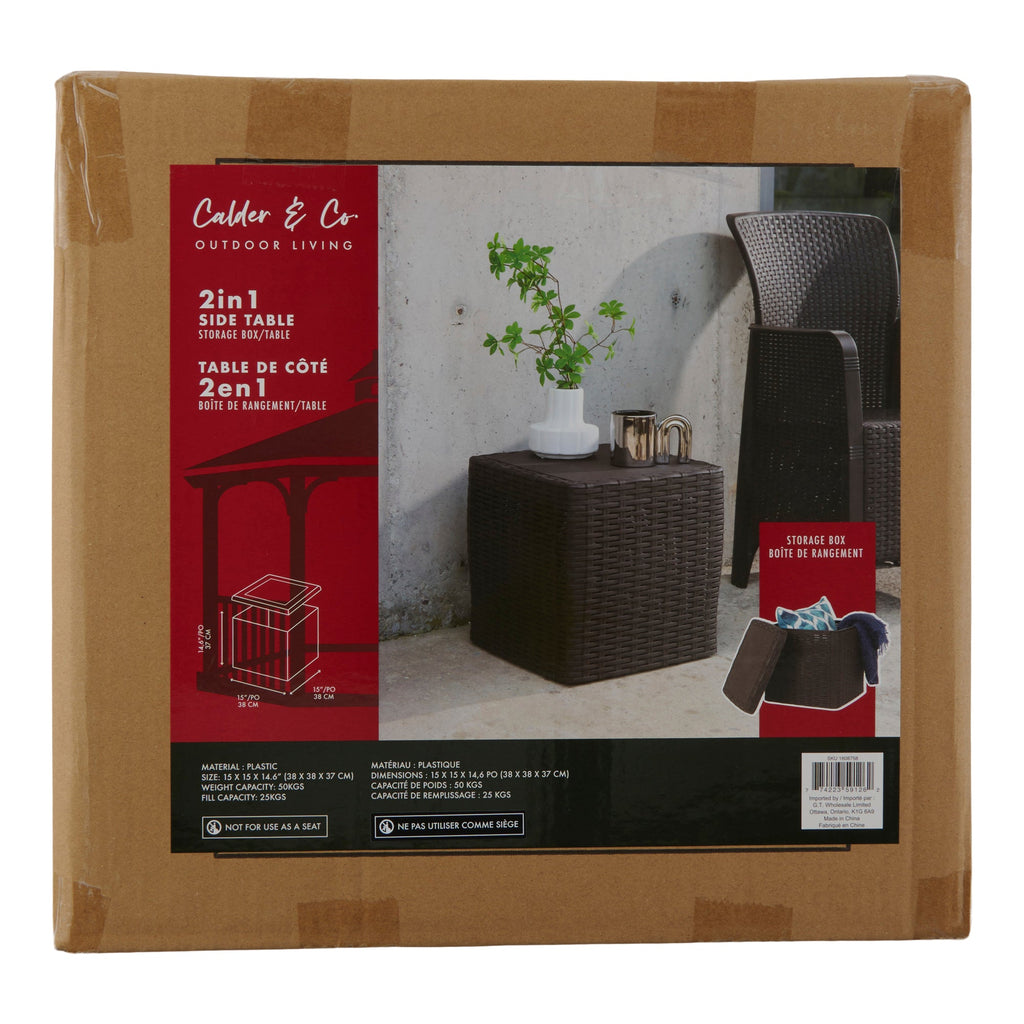 Storage Box/Table, 15-in x 15-in x 14.5-in.