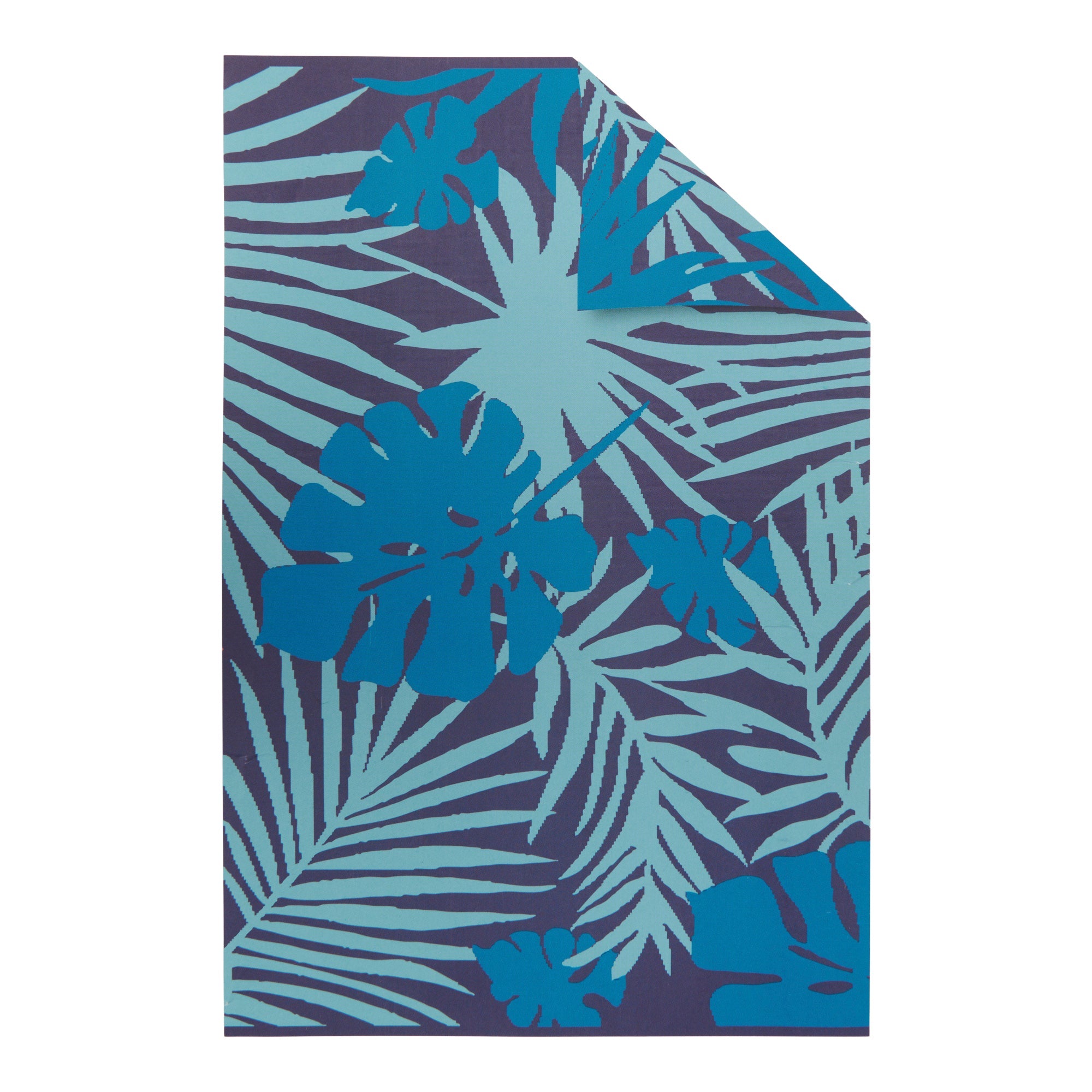 Outdoor Rug, Tropical Leaves, 6-ft x 9-ft.