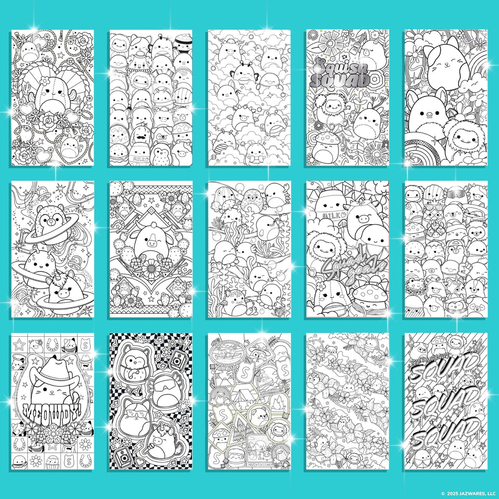 Ensemble à dessiner et à colorier Squishmallows, 30 pages, 5,75 po x 9,5 po