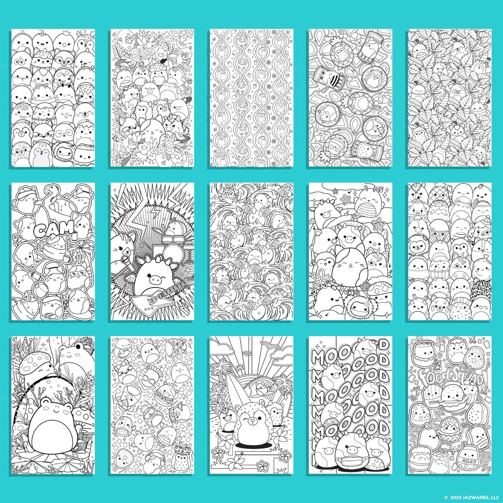 Ensemble à dessiner et à colorier Squishmallows, 30 pages, 5,75 po x 9,5 po