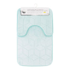 Johnson Home Velvet Bath Mat Set, Assorted, 2 Piece