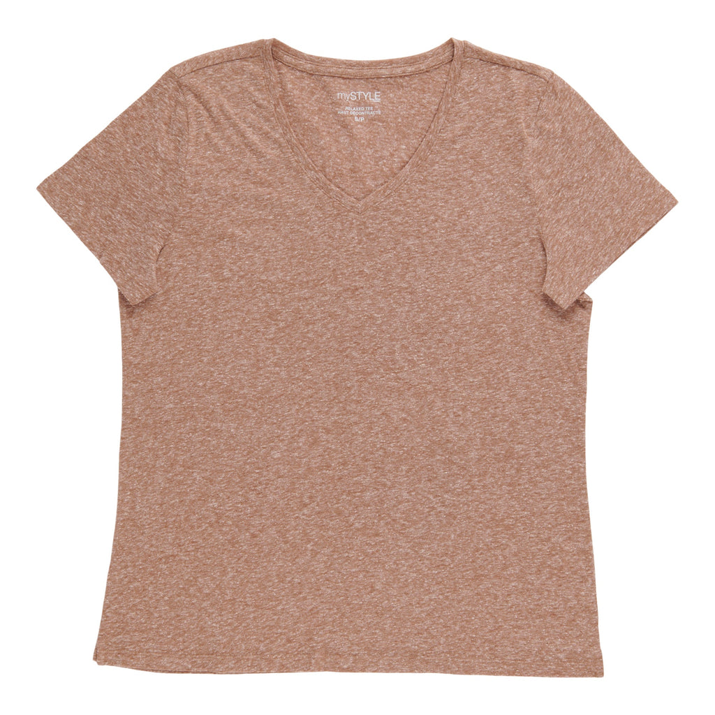 T-shirt à col en V mySTYLE pour femmes