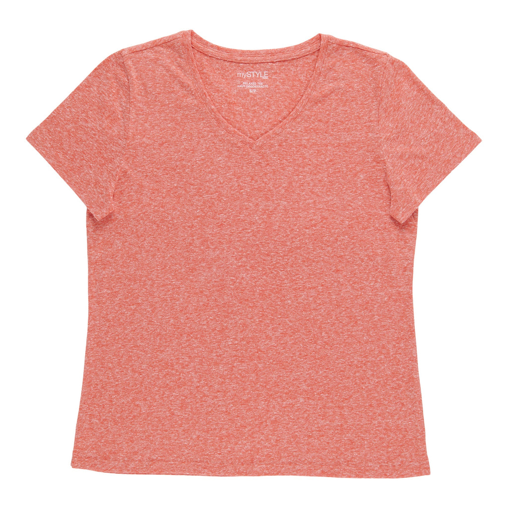 T-shirt à col en V mySTYLE pour femmes