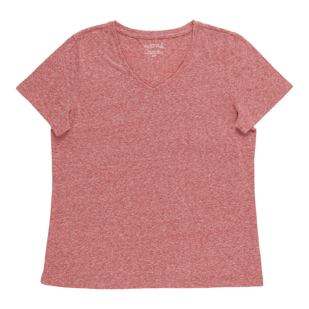 T-shirt à col en V mySTYLE pour femmes