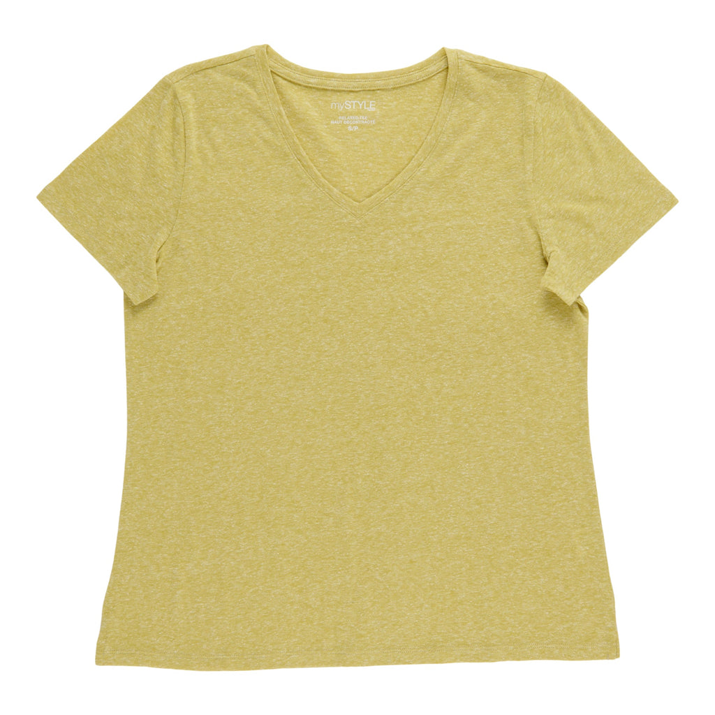 T-shirt à col en V mySTYLE pour femmes