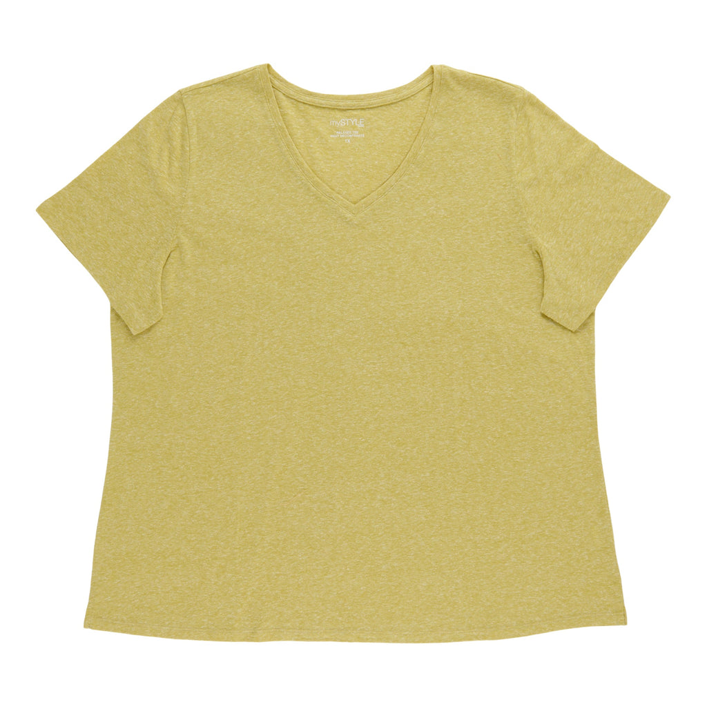 mySTYLE Women's Plus V-Neck T-Shirt