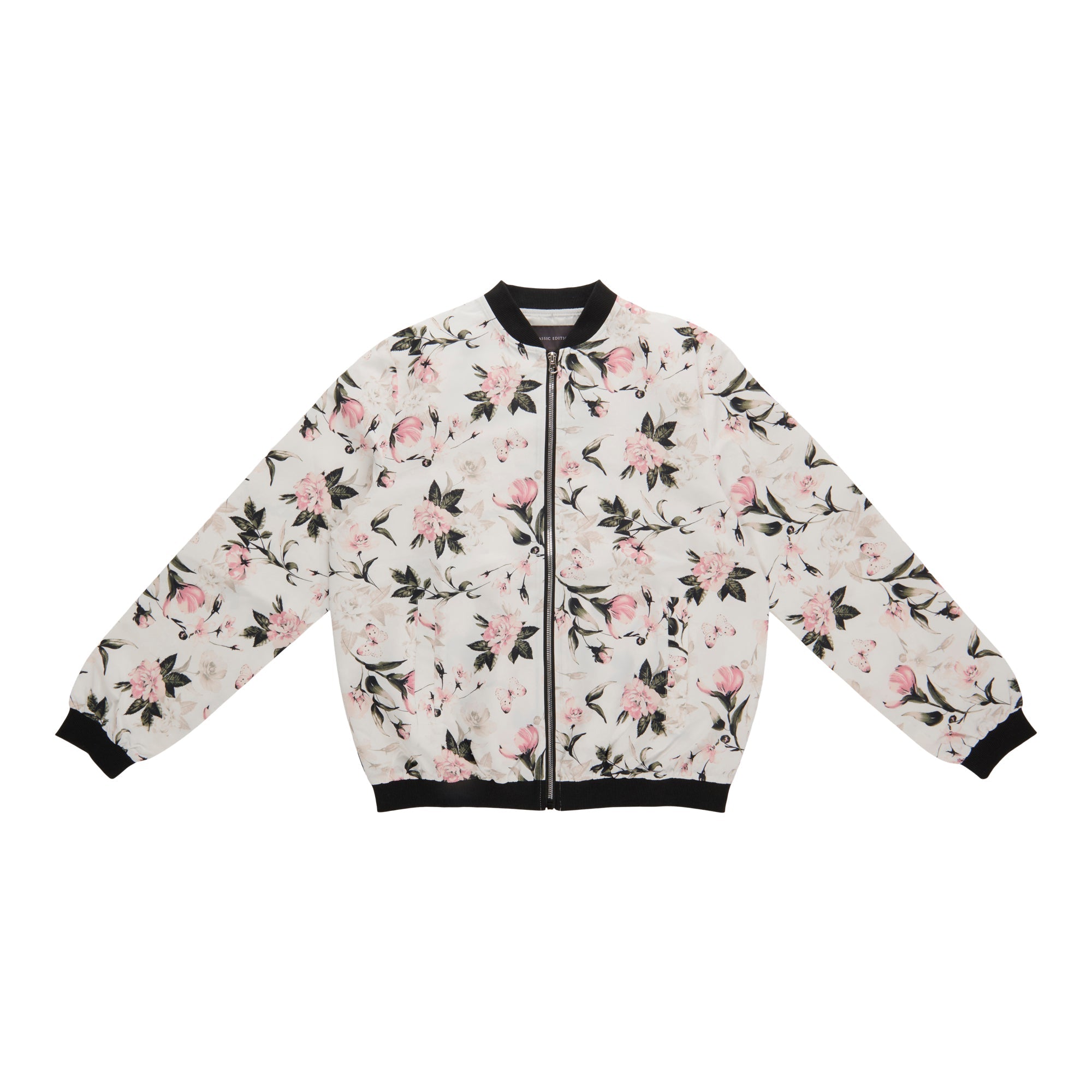 Classic Editions Women's All-Over Printed Bomber Jacket