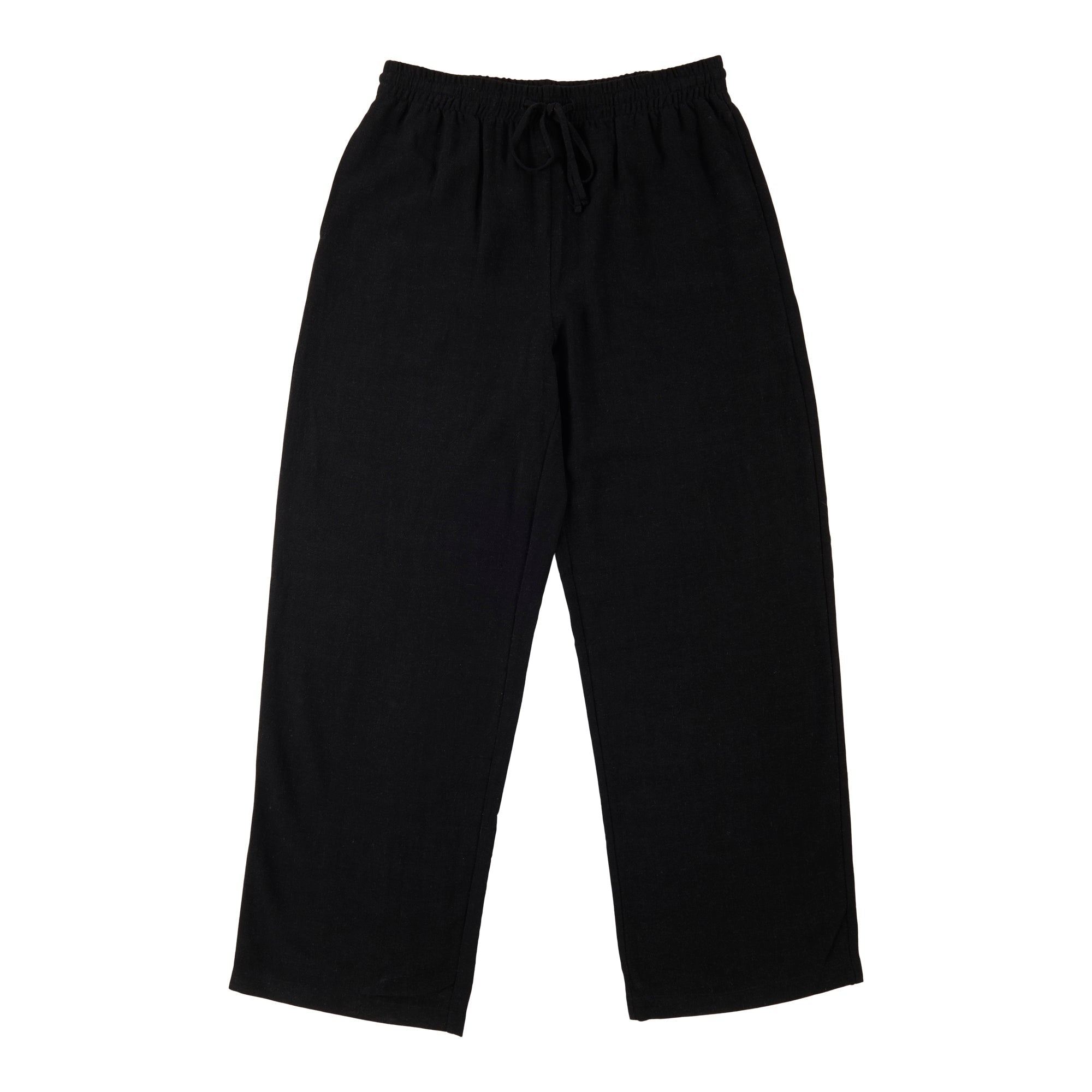lily morgan Women's Solid Wide-Leg Linen-Blend Pants