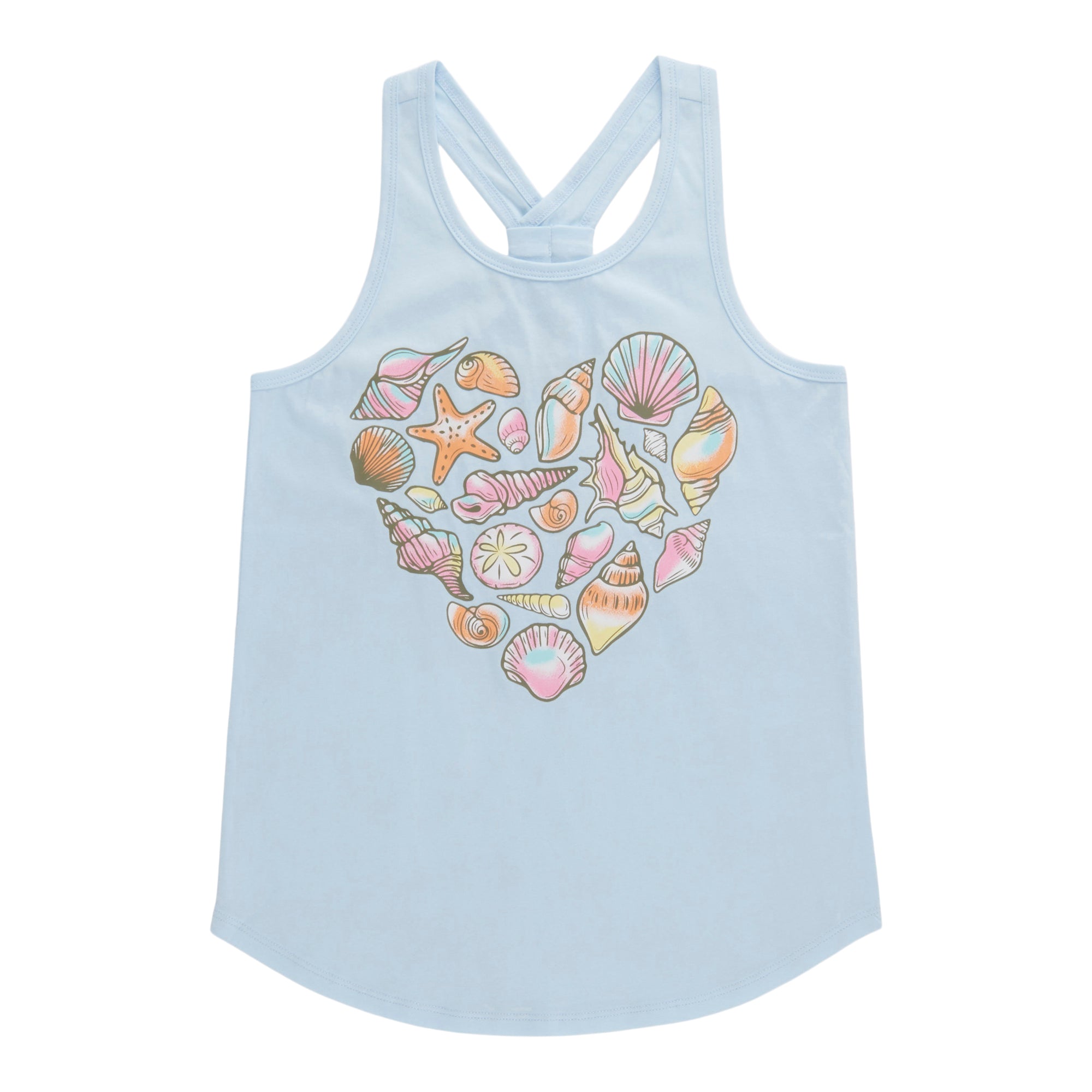 BELLA & BIRDIE Girls' Pool Party Printed Knot-Back Tank Top