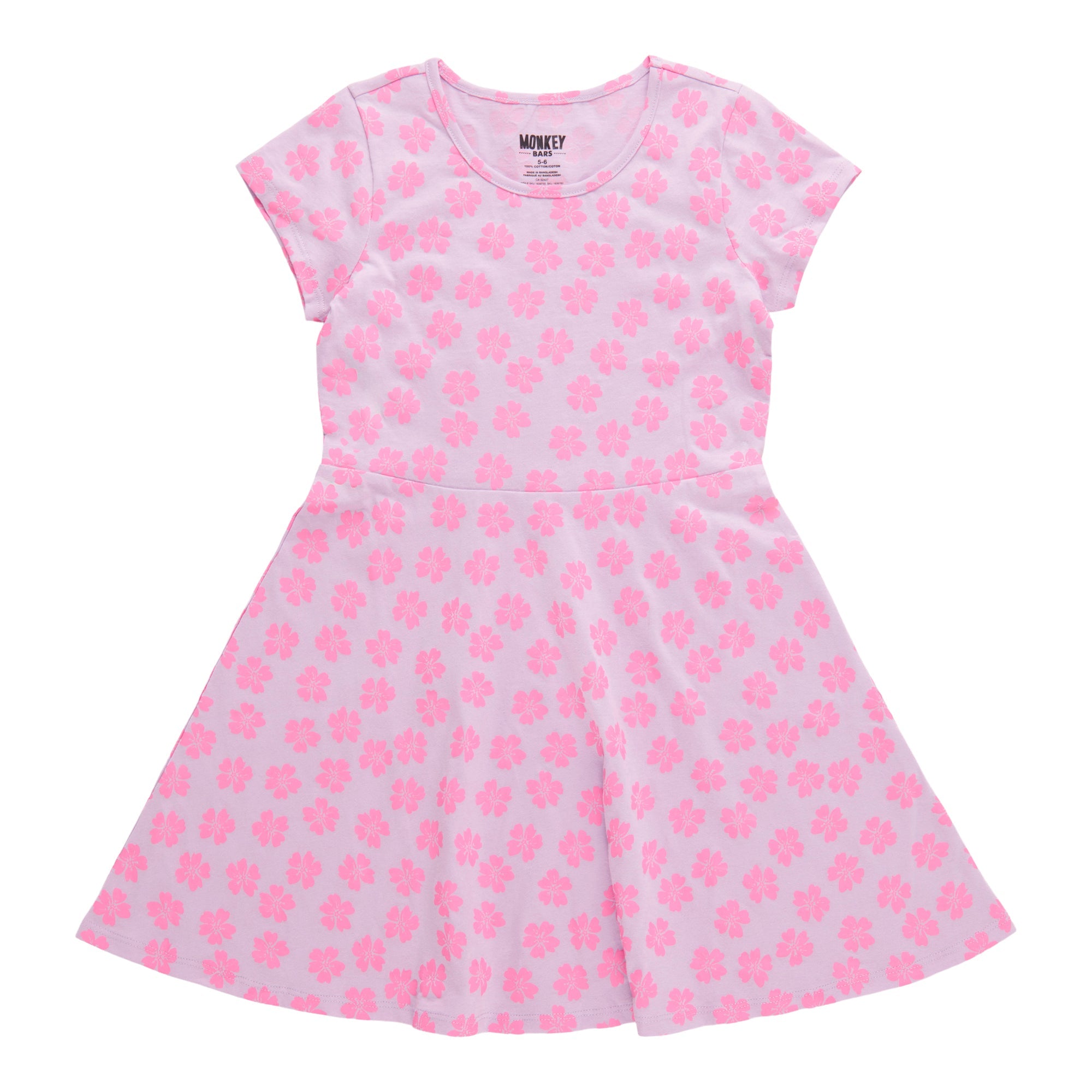 MONKEY BARS Toddler Girls' Day Dreamer Printed Short Sleeve Dress