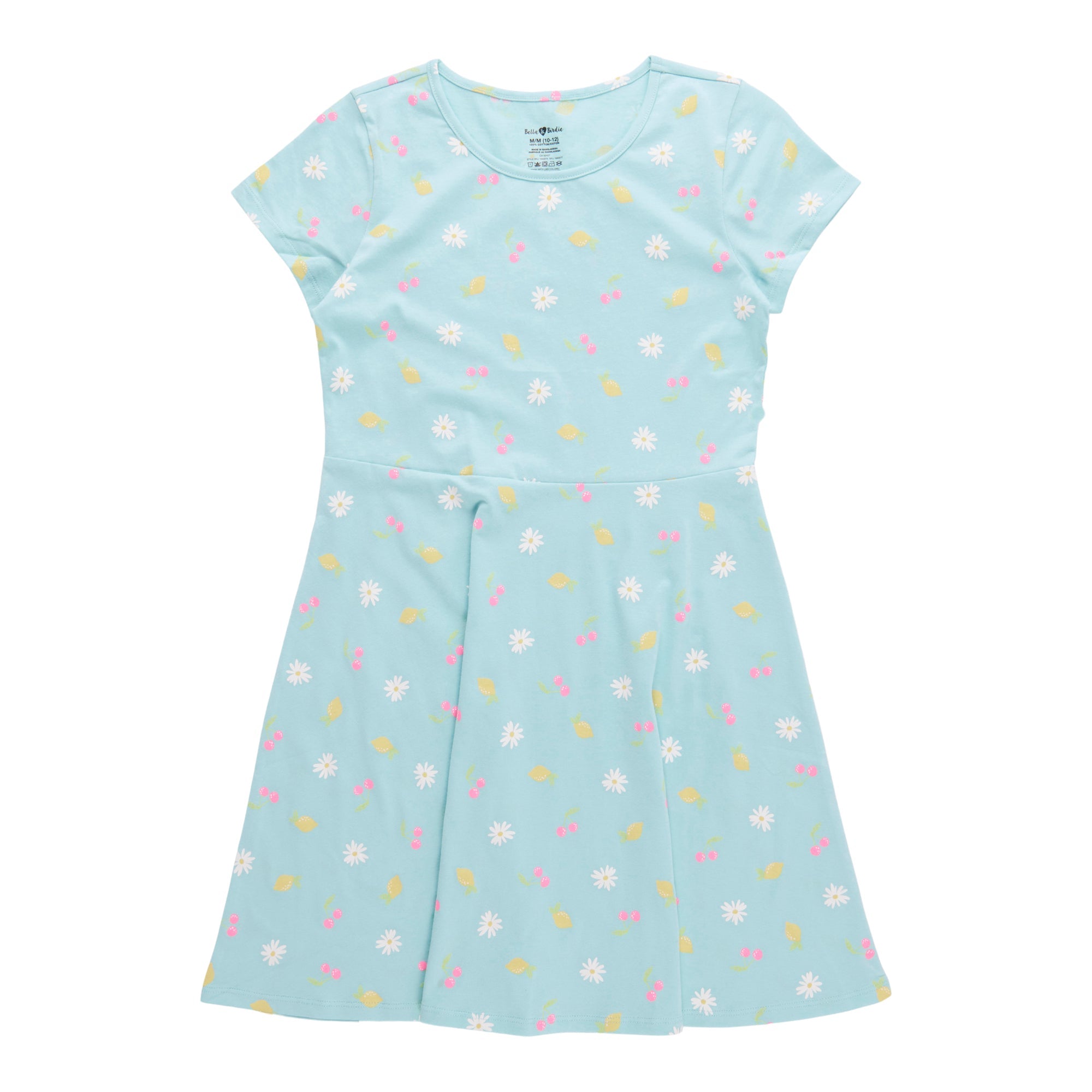 BELLA & BIRDIE Girls' Day Dreamer Printed Short Sleeve Dress