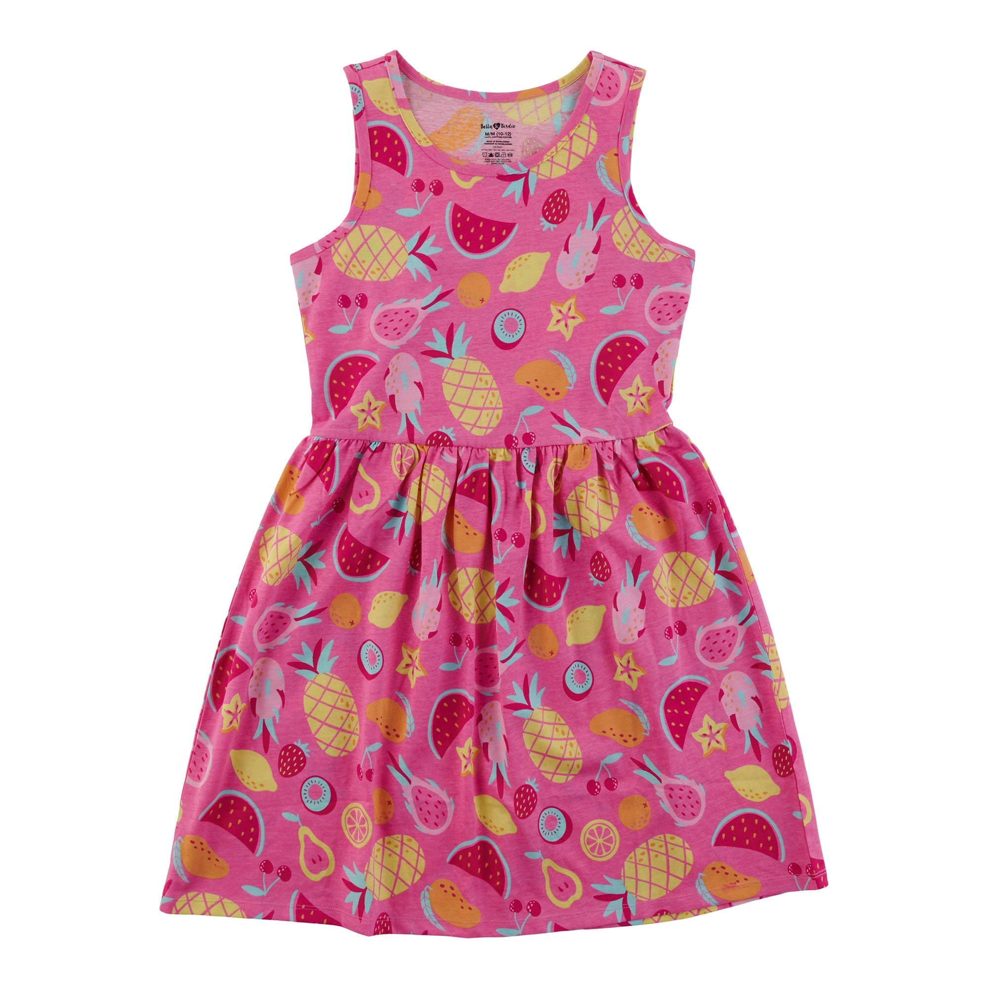 BELLA & BIRDIE Girls' Pool Party Sleeveless Printed Dress