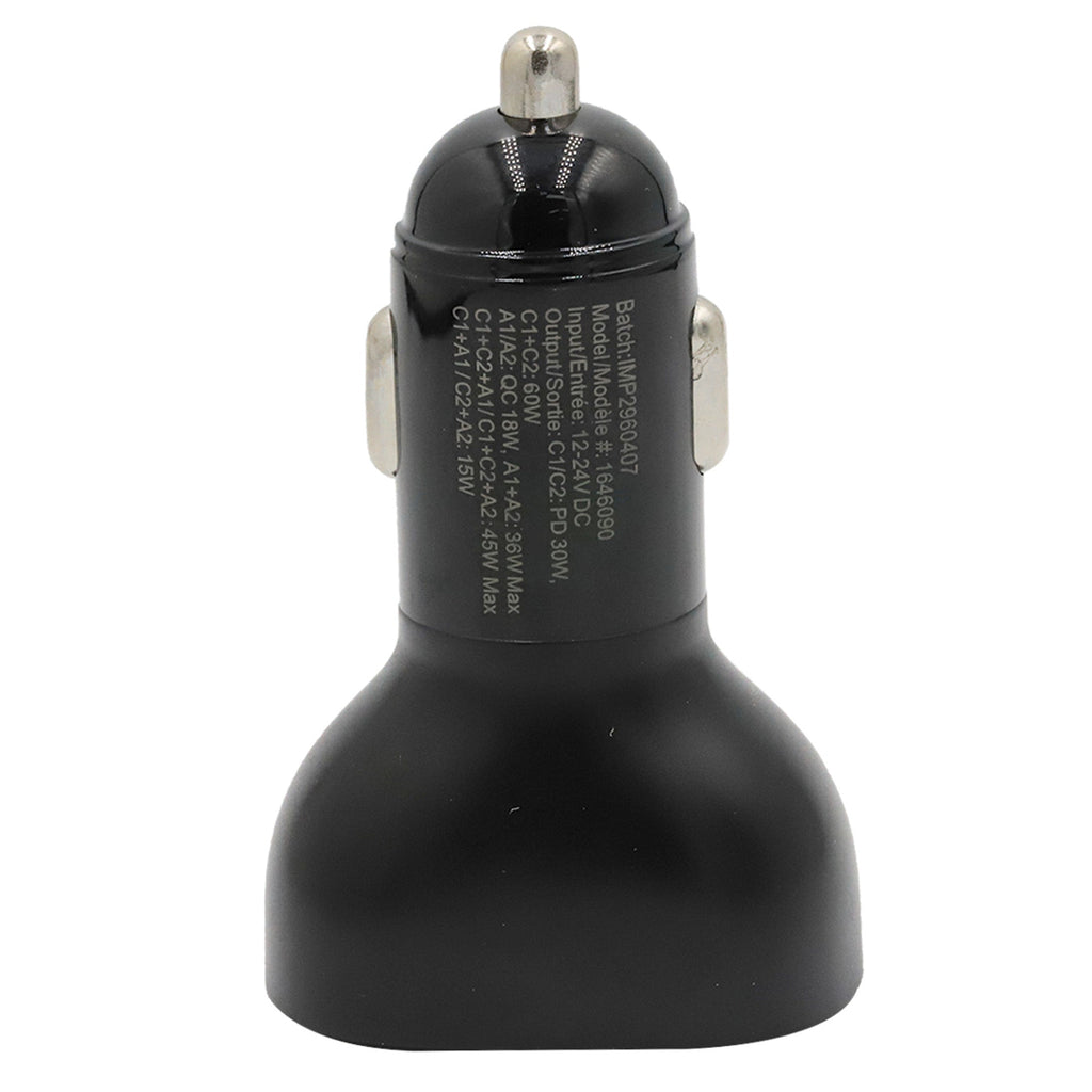 60W Car Charger, Black
