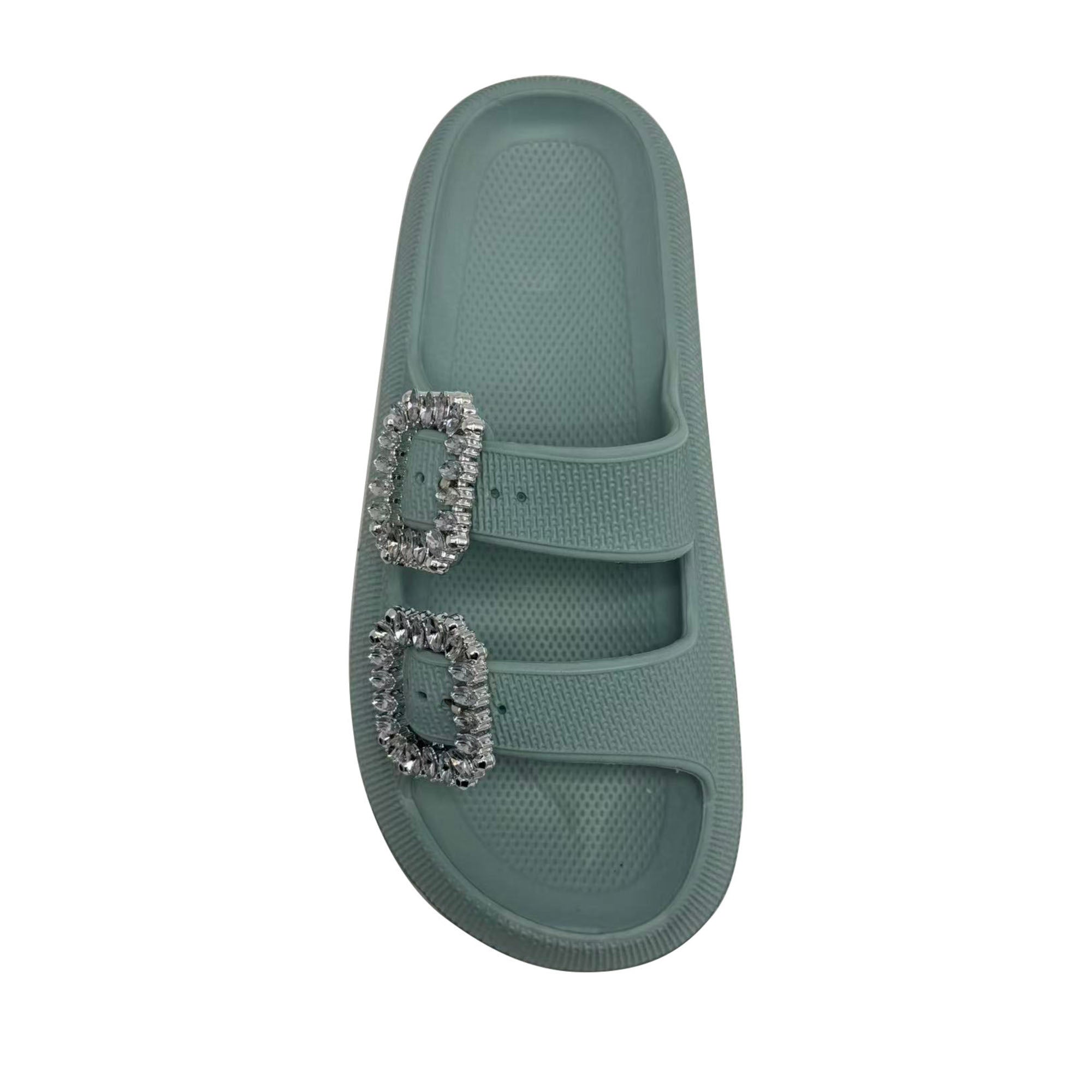 Sandales à enfiler coussinées avec bijou mySTYLE pour femmes