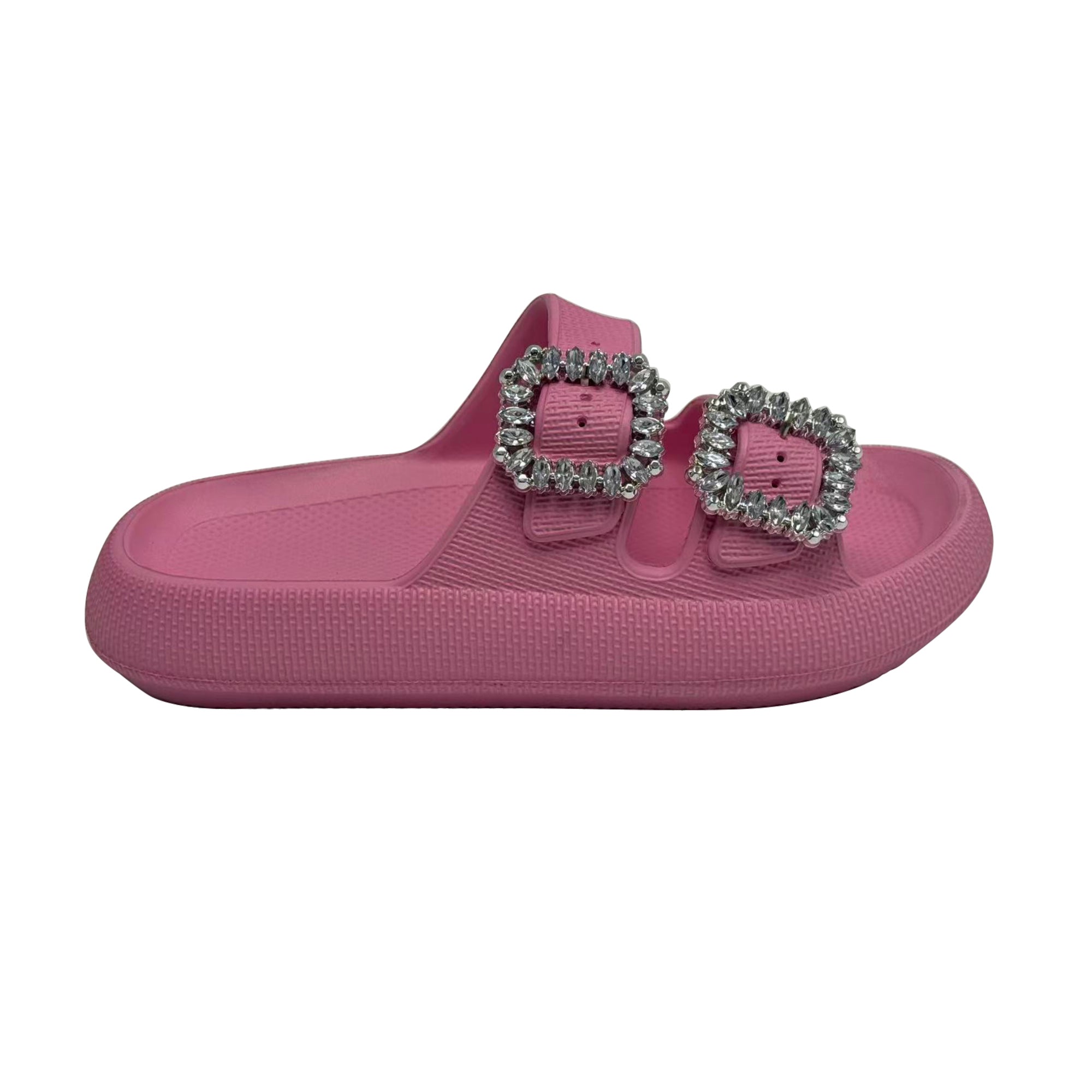 Sandales à enfiler coussinées avec bijou mySTYLE pour femmes