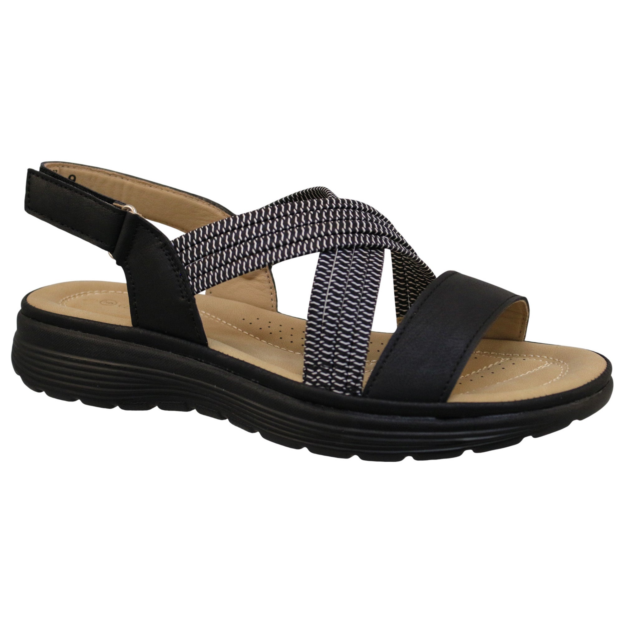 Sandales confortables à sangle élastique Classic Editions pour femmes