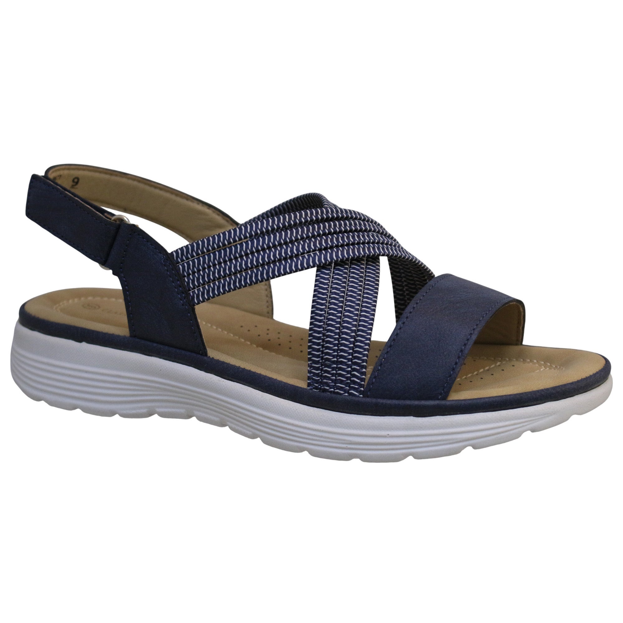 Sandales confortables à sangle élastique Classic Editions pour femmes
