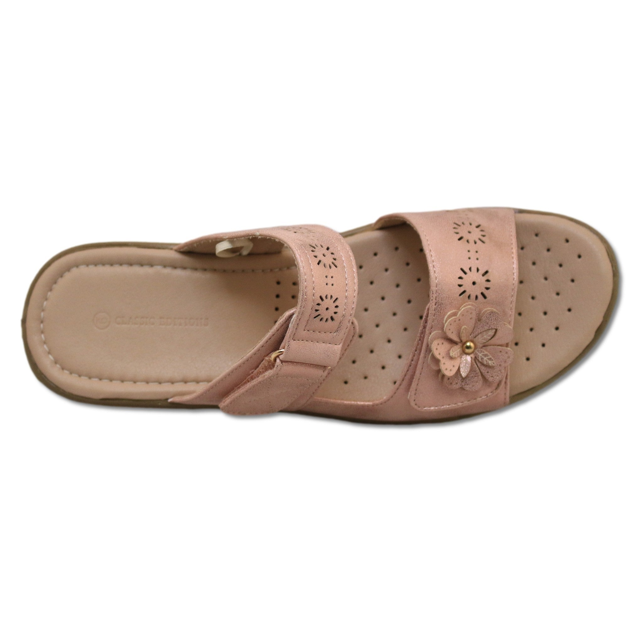 Sandales fleuries confortables Classic Editions pour femmes