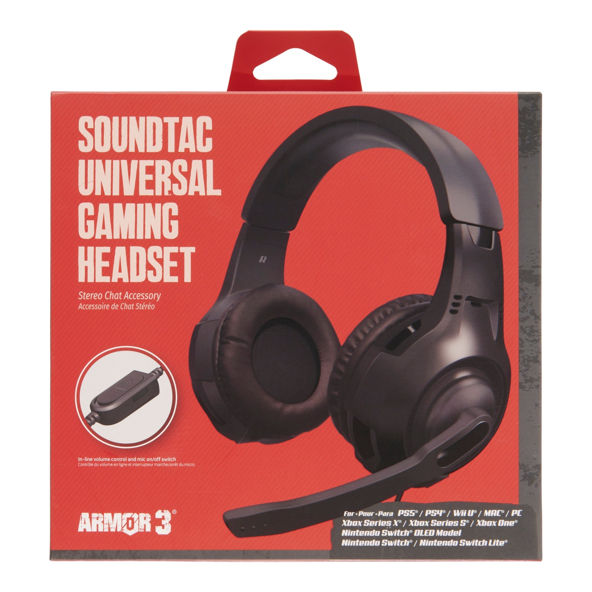 SoundTac Universal Gaming Headset, Black