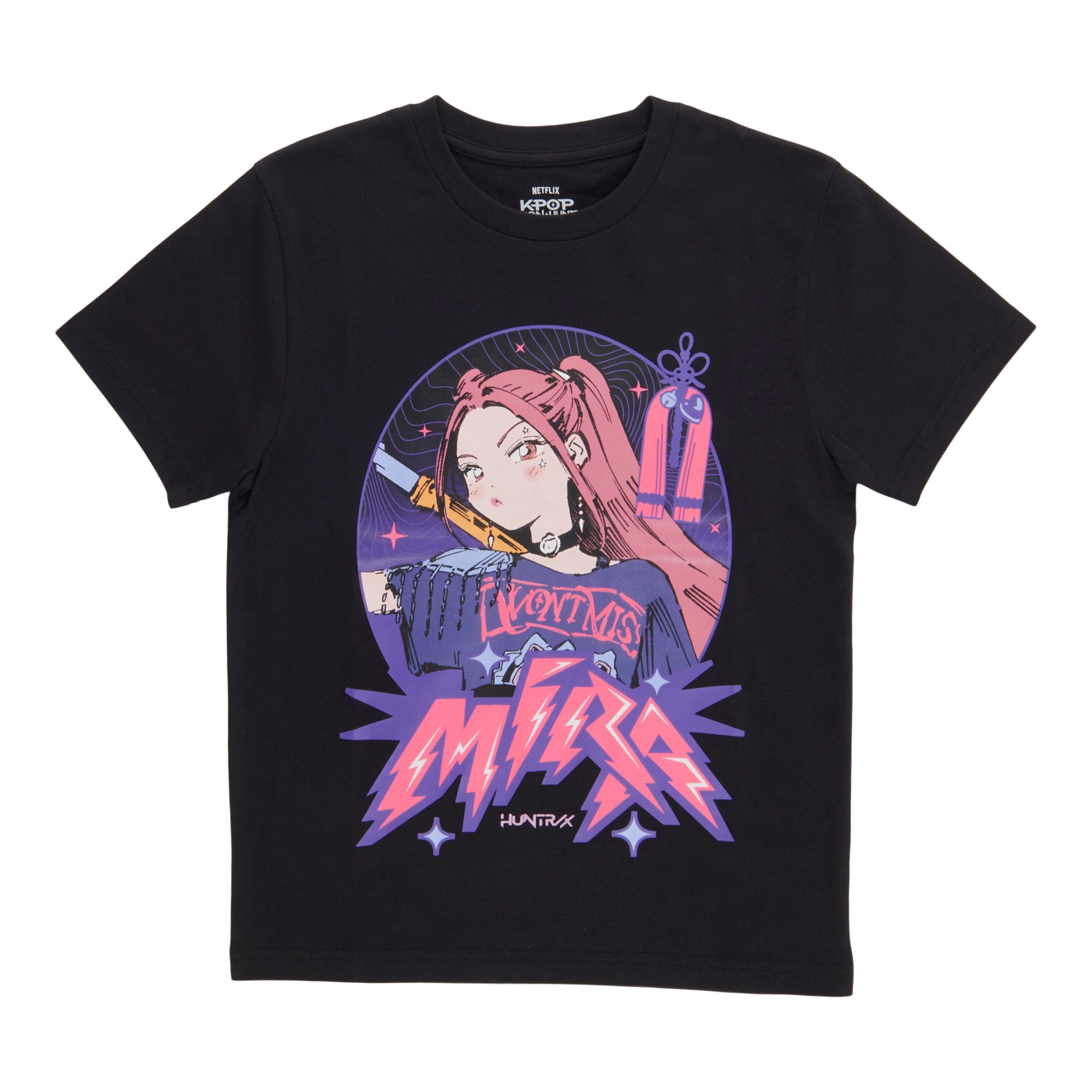 T-shirt à manches courtes Les Guerrières de la K-pop sous licence pour filles