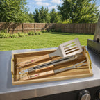 Coors BBQ Grill Tools With Tray, 4 Piece