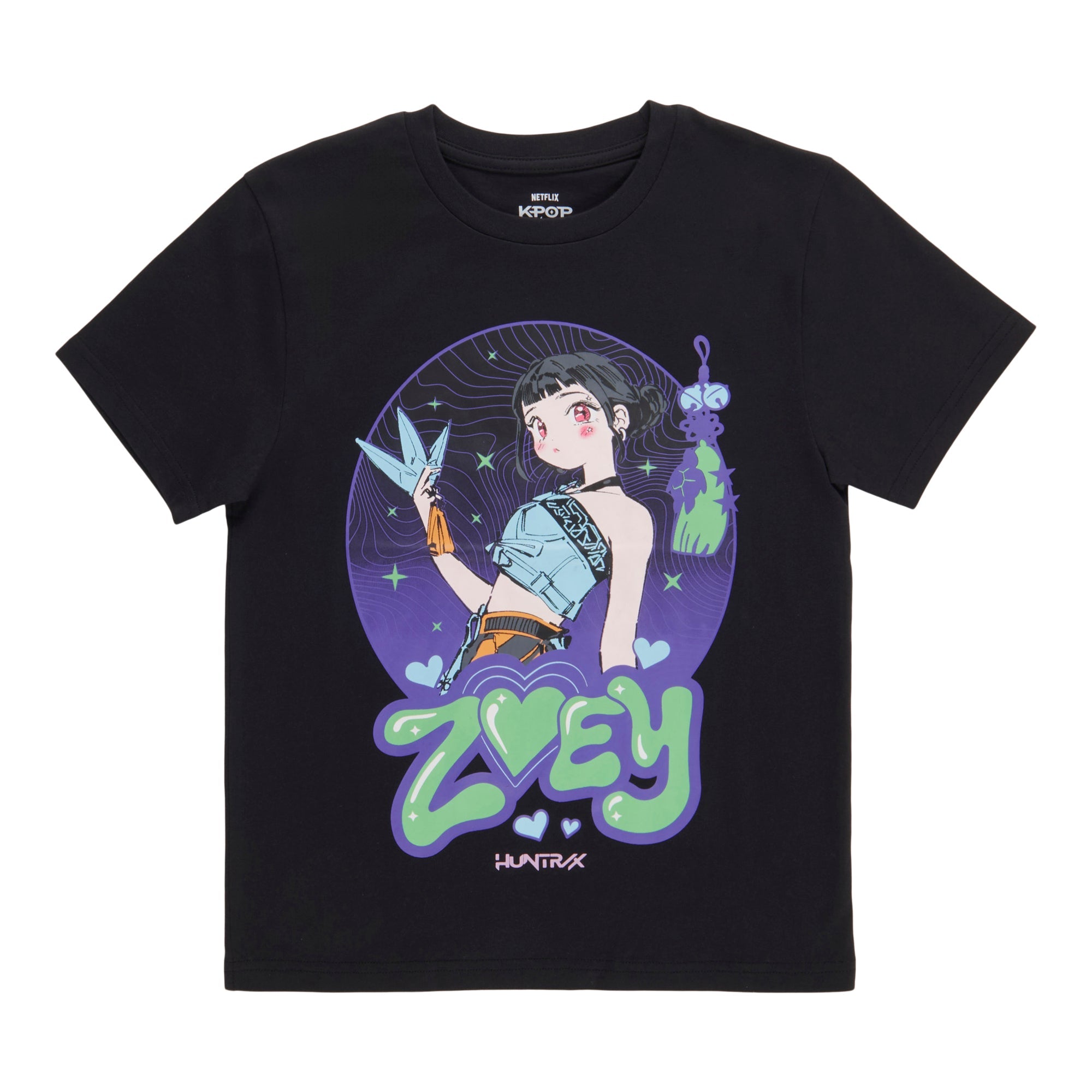 T-shirt à manches courtes Les Guerrières de la K-pop sous licence pour filles
