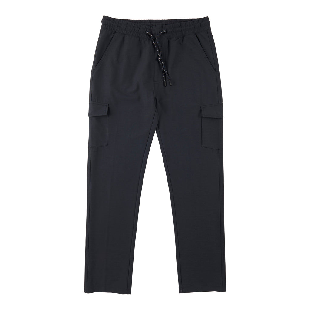 Pantalon cargo texturé tissé de coupe ajustée à enfiler Modern Ridge pour hommes