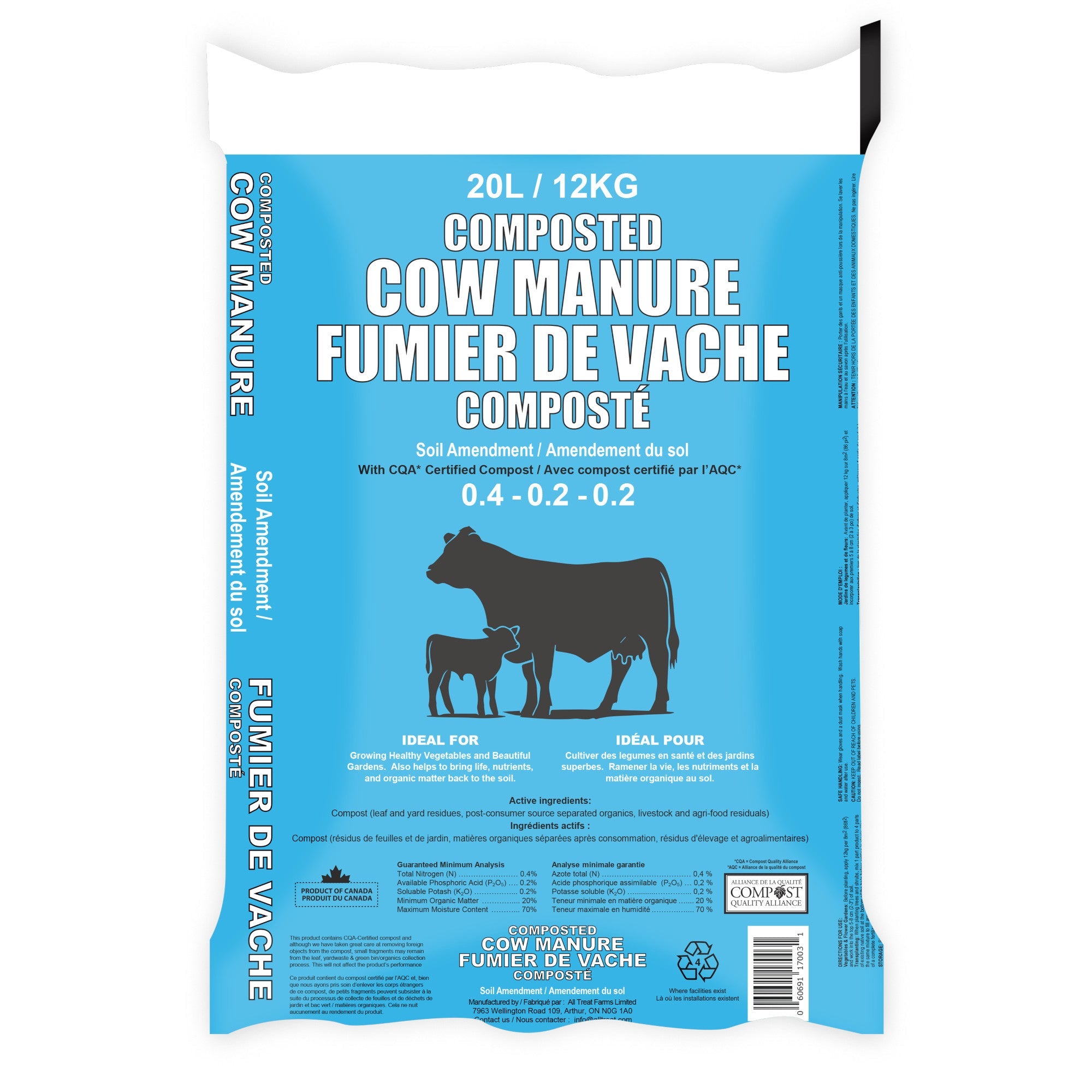 Composted Cow Manure, 12 kg