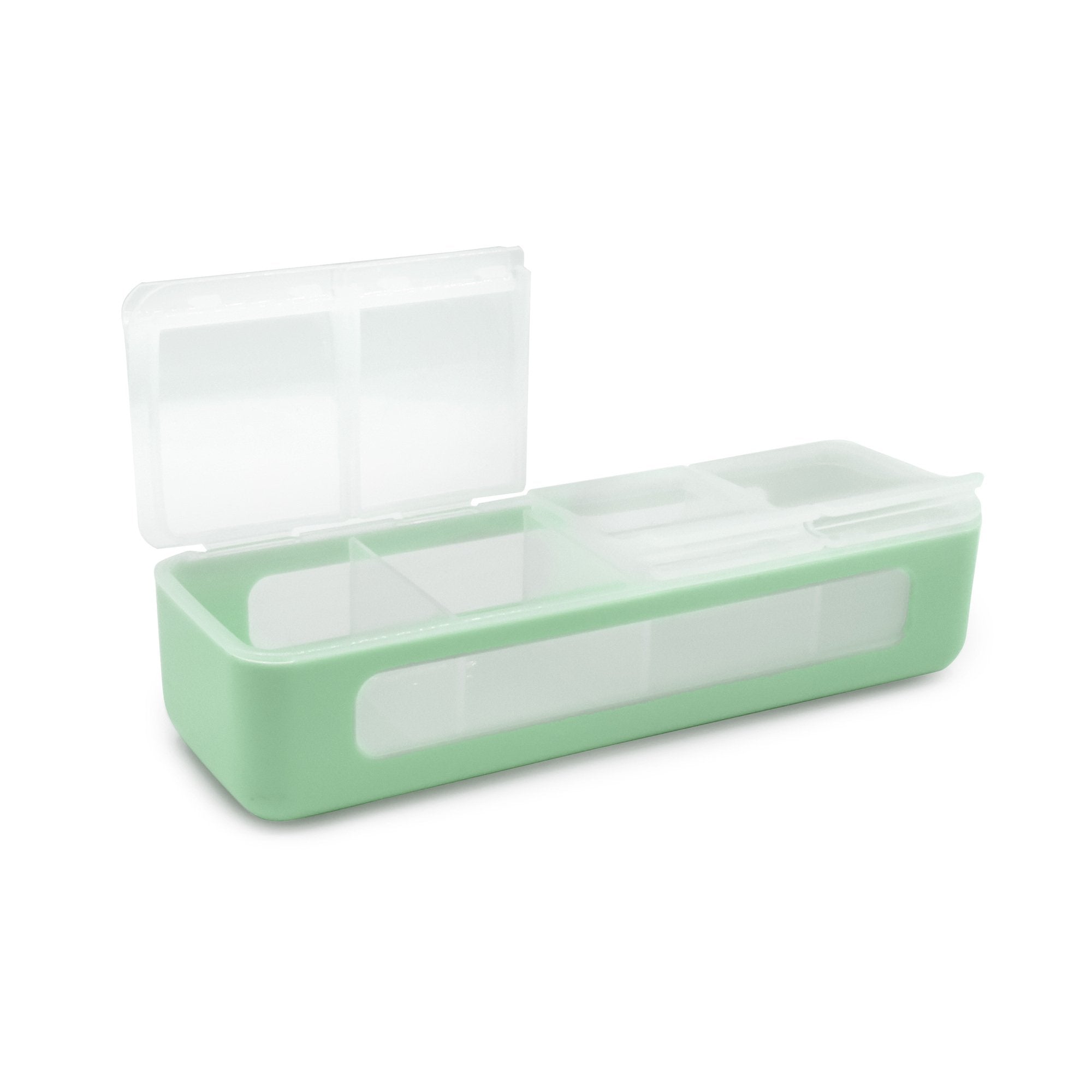 4 Compartment Snackle Box, 8-in x 2.7-in x 2.6-in.