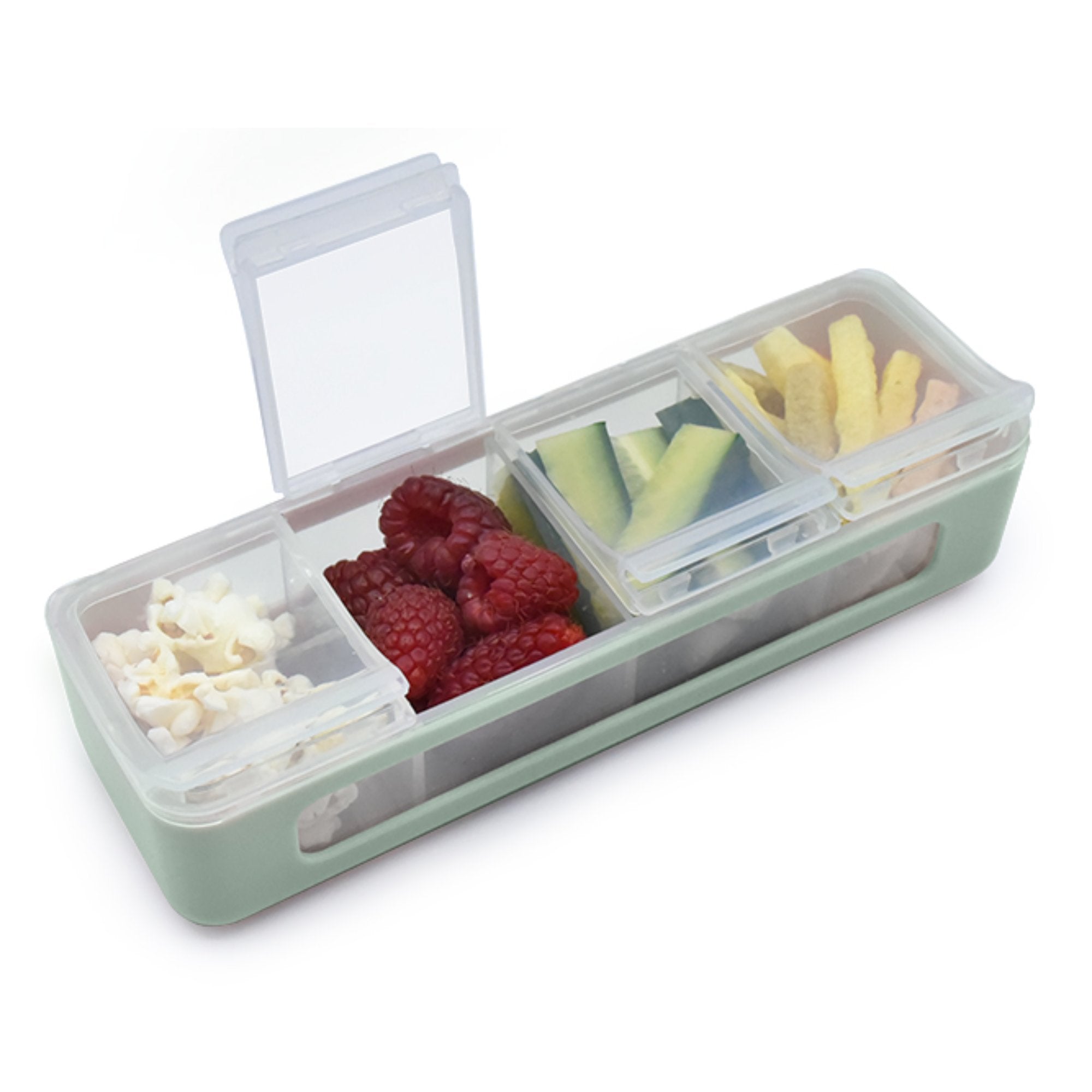 4 Compartment Snackle Box, 8-in x 2.7-in x 2.6-in.