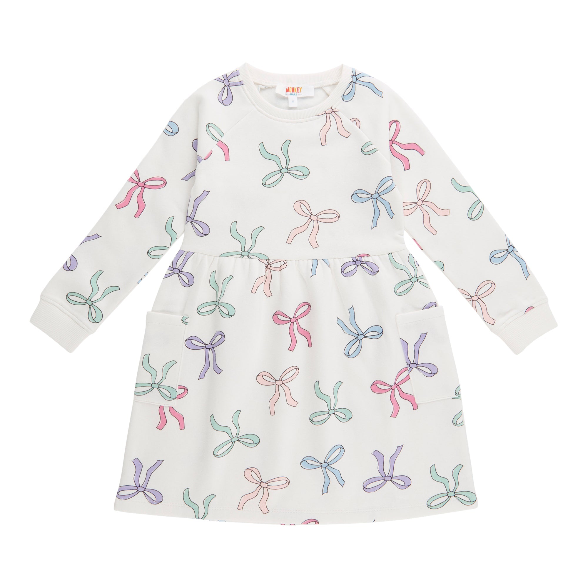 MONKEY BARS Toddler Girls' Autumn Flair Printed Long Sleeve Fleece Dress