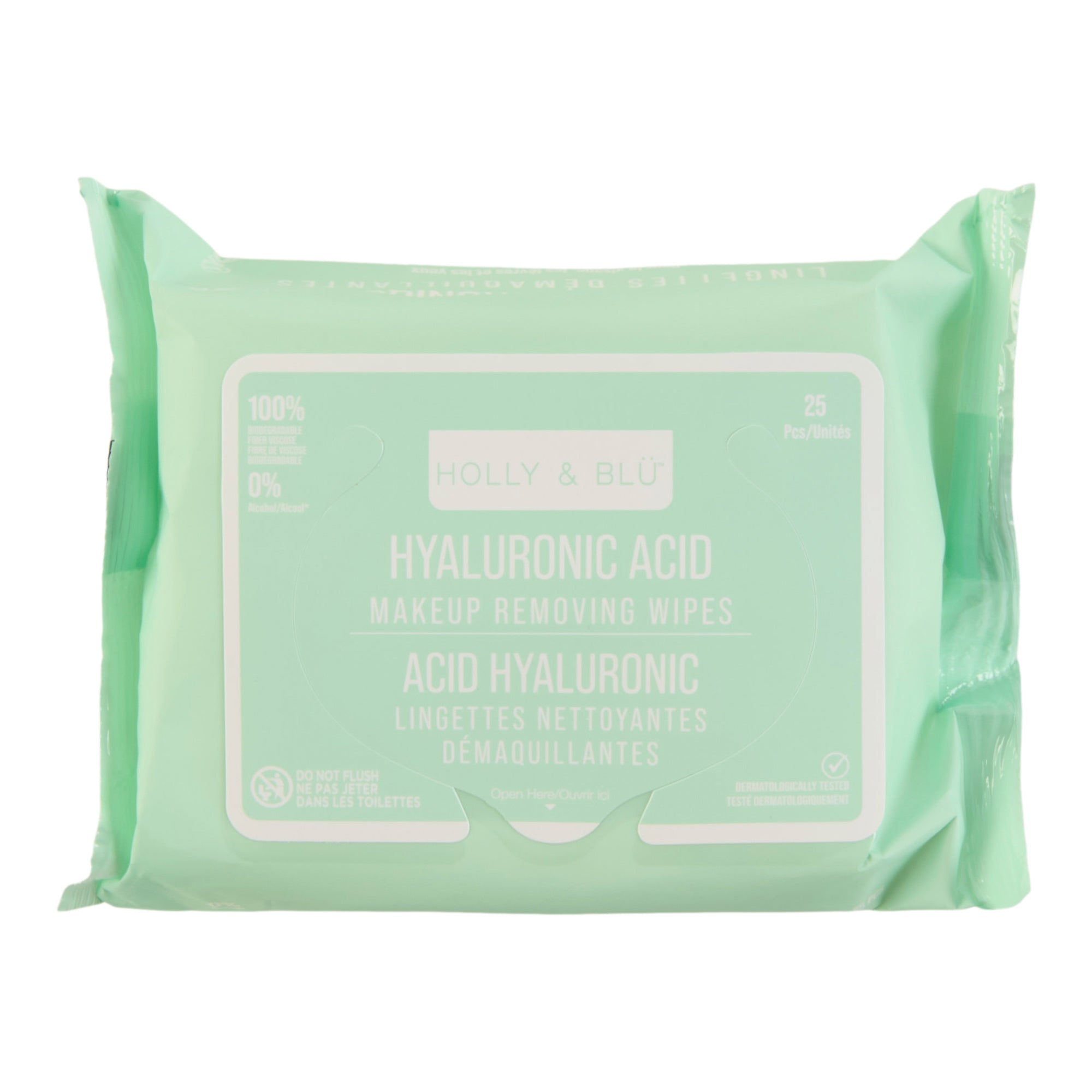 Holly & Blu Hyaluronic Acid Make-Up Removing Wipes, 25-Count