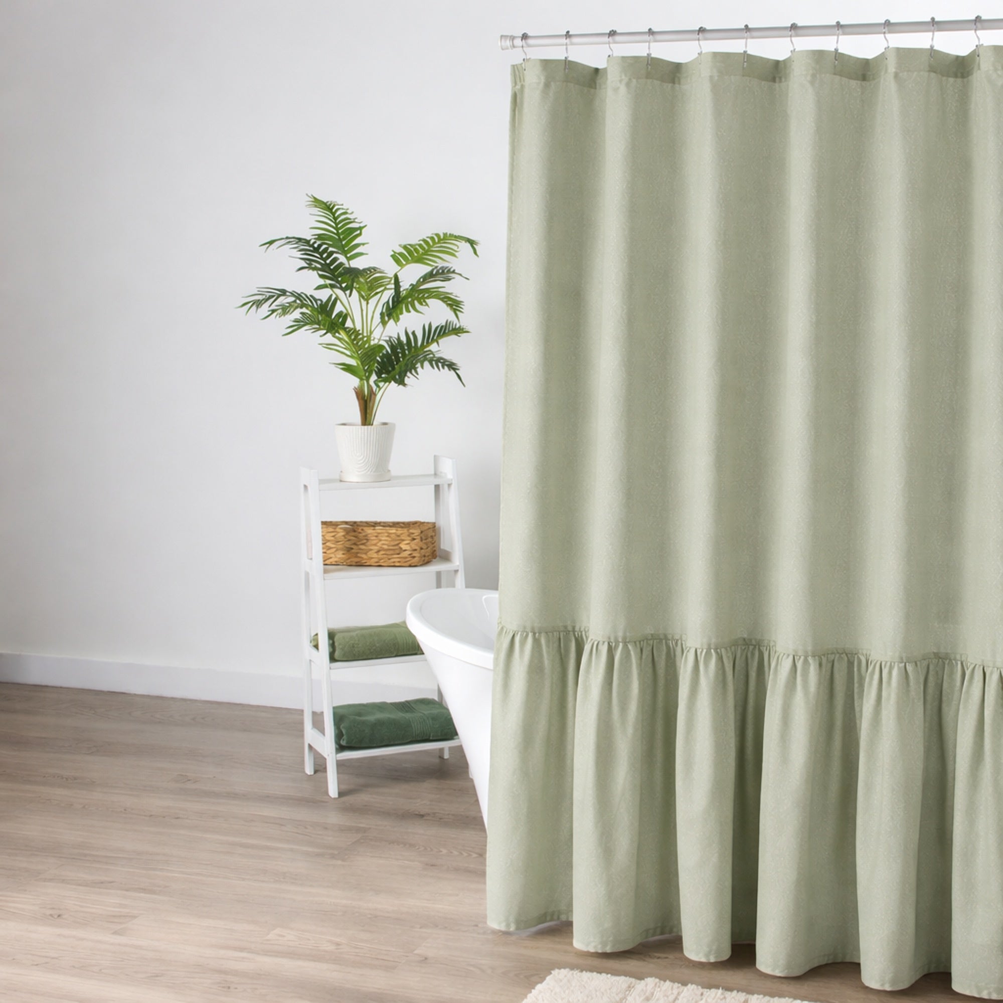 HomeStyles Faux Linen Shower Curtain, 70-in x 72-in.