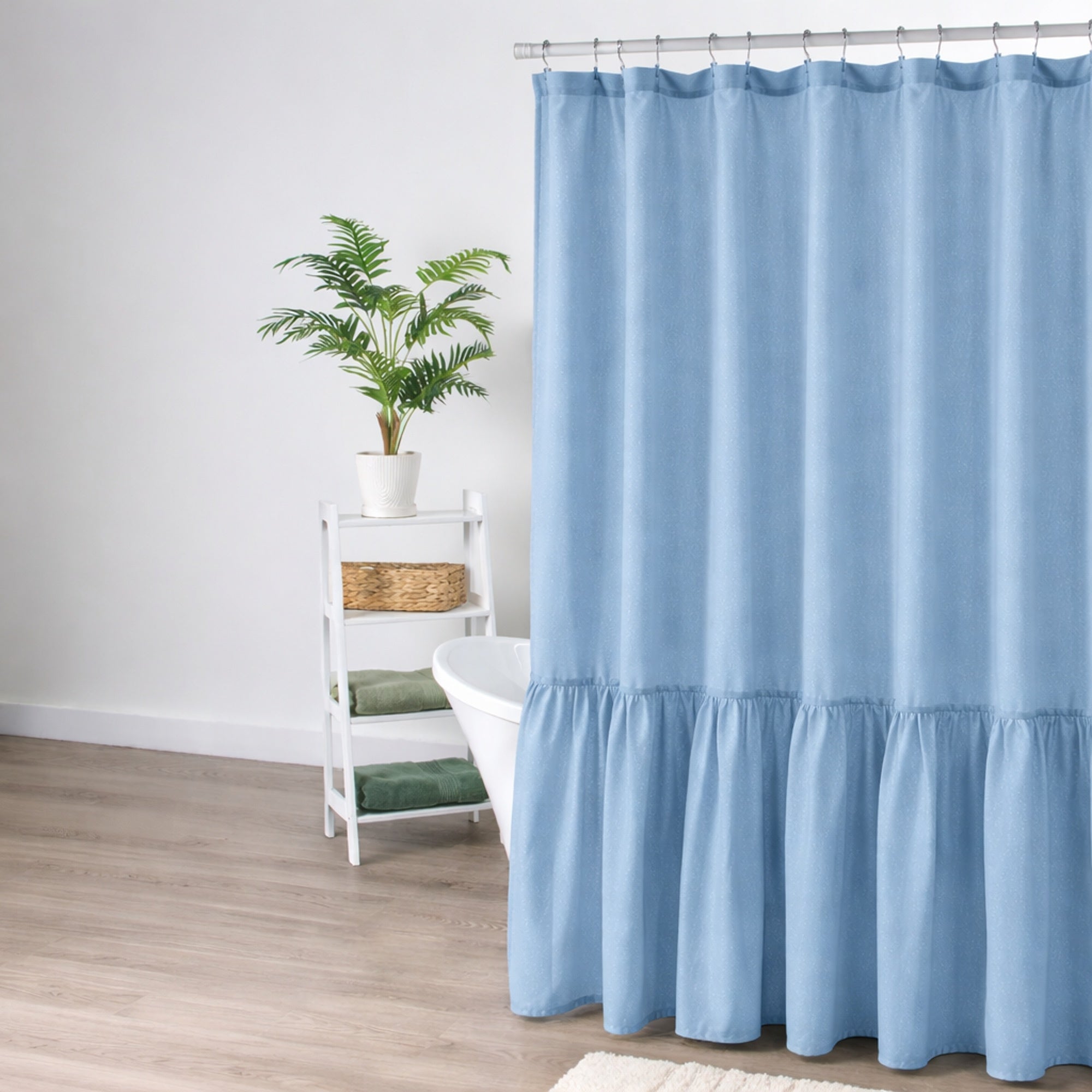 HomeStyles Faux Linen Shower Curtain, 70-in x 72-in.