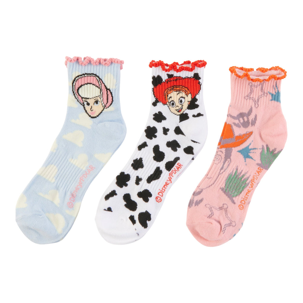 Women's Licensed Toy Story Quarter Crew Socks, 3-Pack