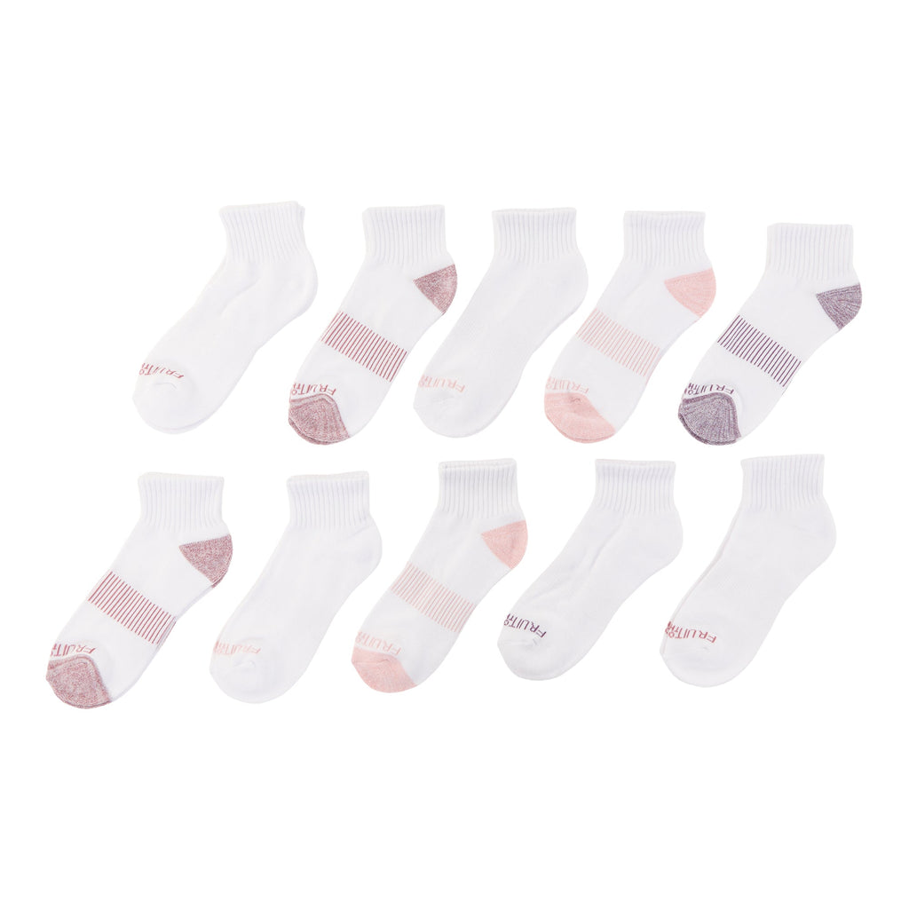 Fruit of the Loom Women's Sport Socks, 10-Pack, Assorted