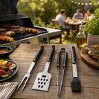 Ensemble d'ustensiles à barbecue, 4 pièces