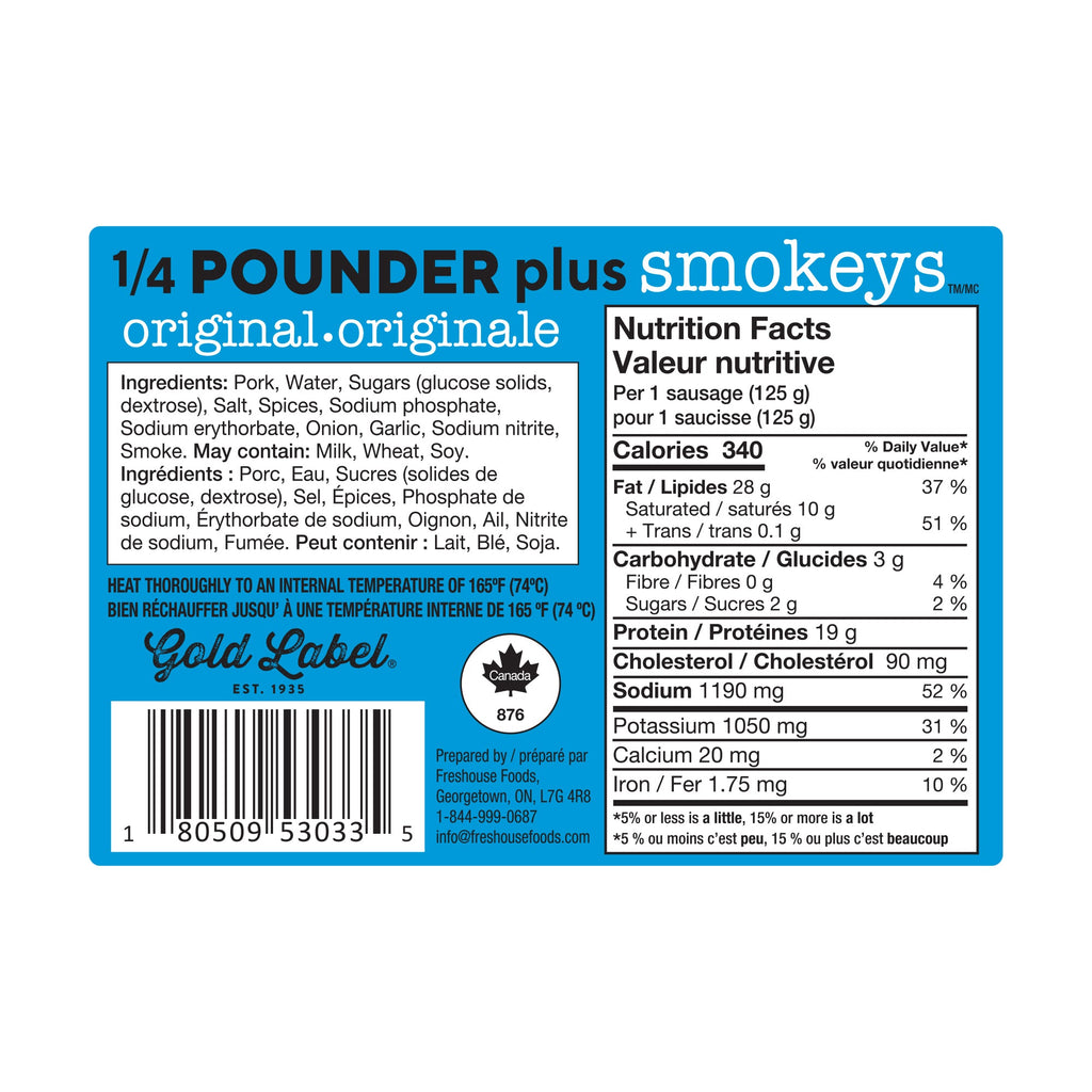 Gold Label Stadium Original Sausage, 500 g