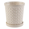 Woven Ceramic Planter, Medium, 6.5-in x 7.3-in.