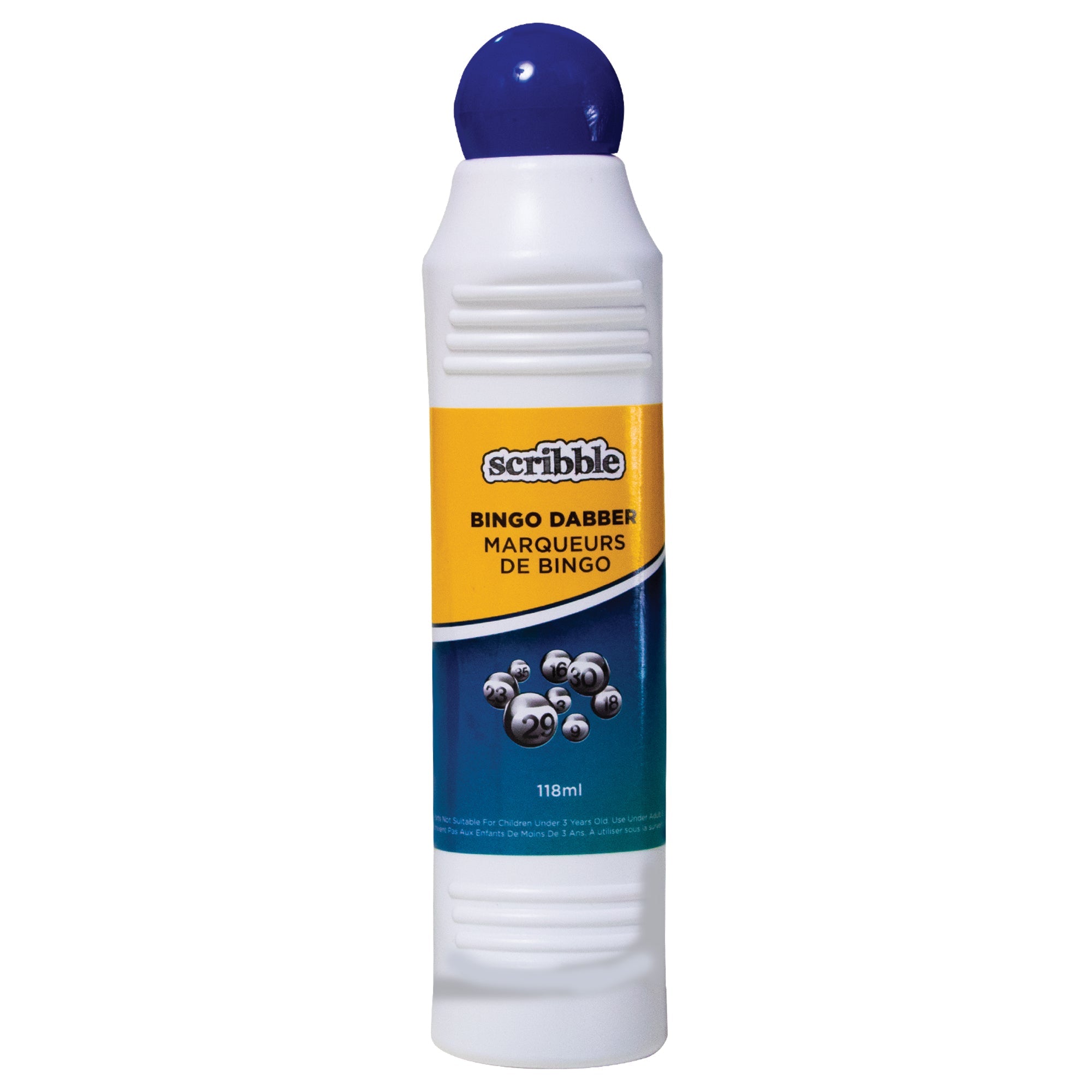Scribble Inks Large-Surface Bingo Dabber, 118-mL, Blue
