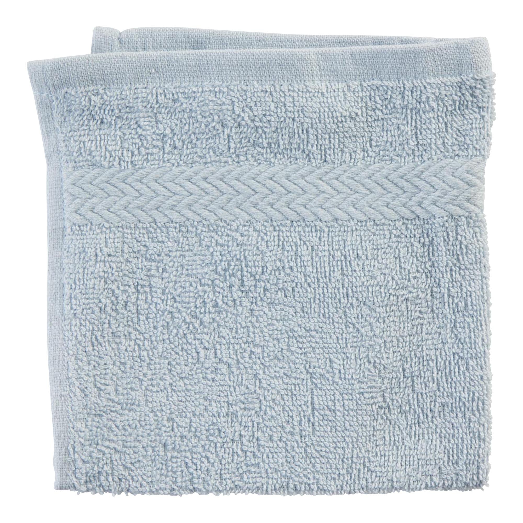 Regal Soft Cotton Face Cloth, Light Blue, 13-in