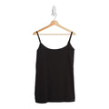 mySTYLE Women's Plus Scoop Neck Cami Top with Adjustable Spaghetti Straps, Black