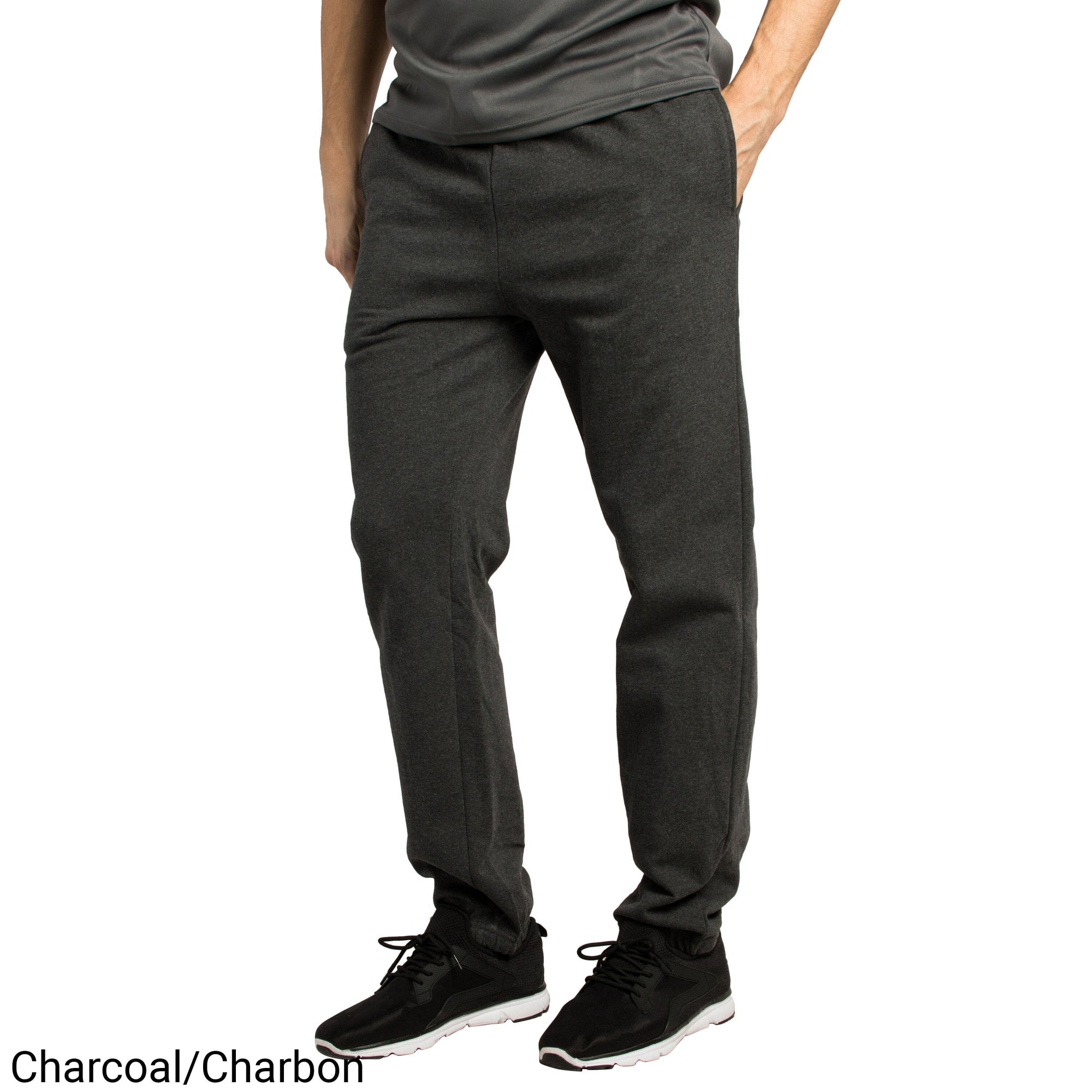 Mountain Ridge Men's Fleece Pants with Adjustable Drawstring and Elastic Ankle