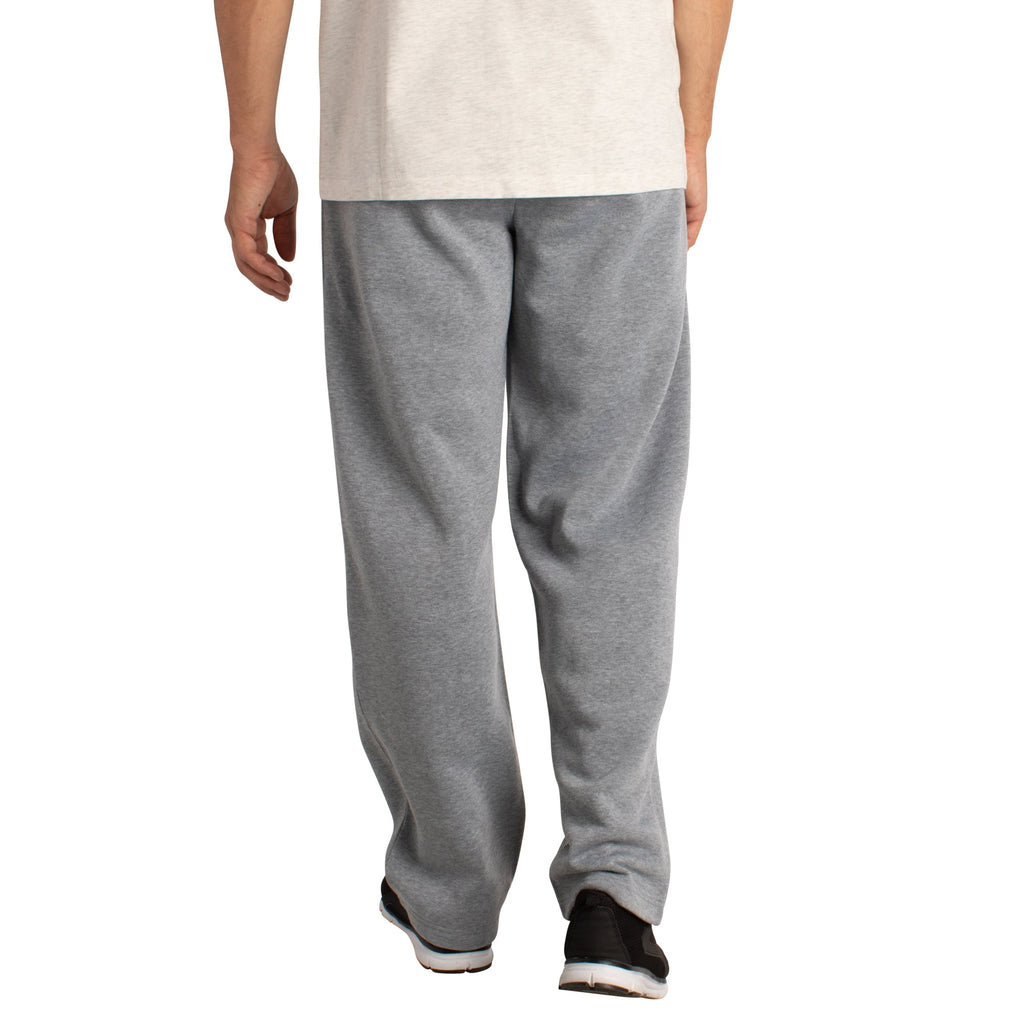 Mountain Ridge Men's Fleece Pants with Hemmed Ankle and Two On-Seam Pockets, Grey
