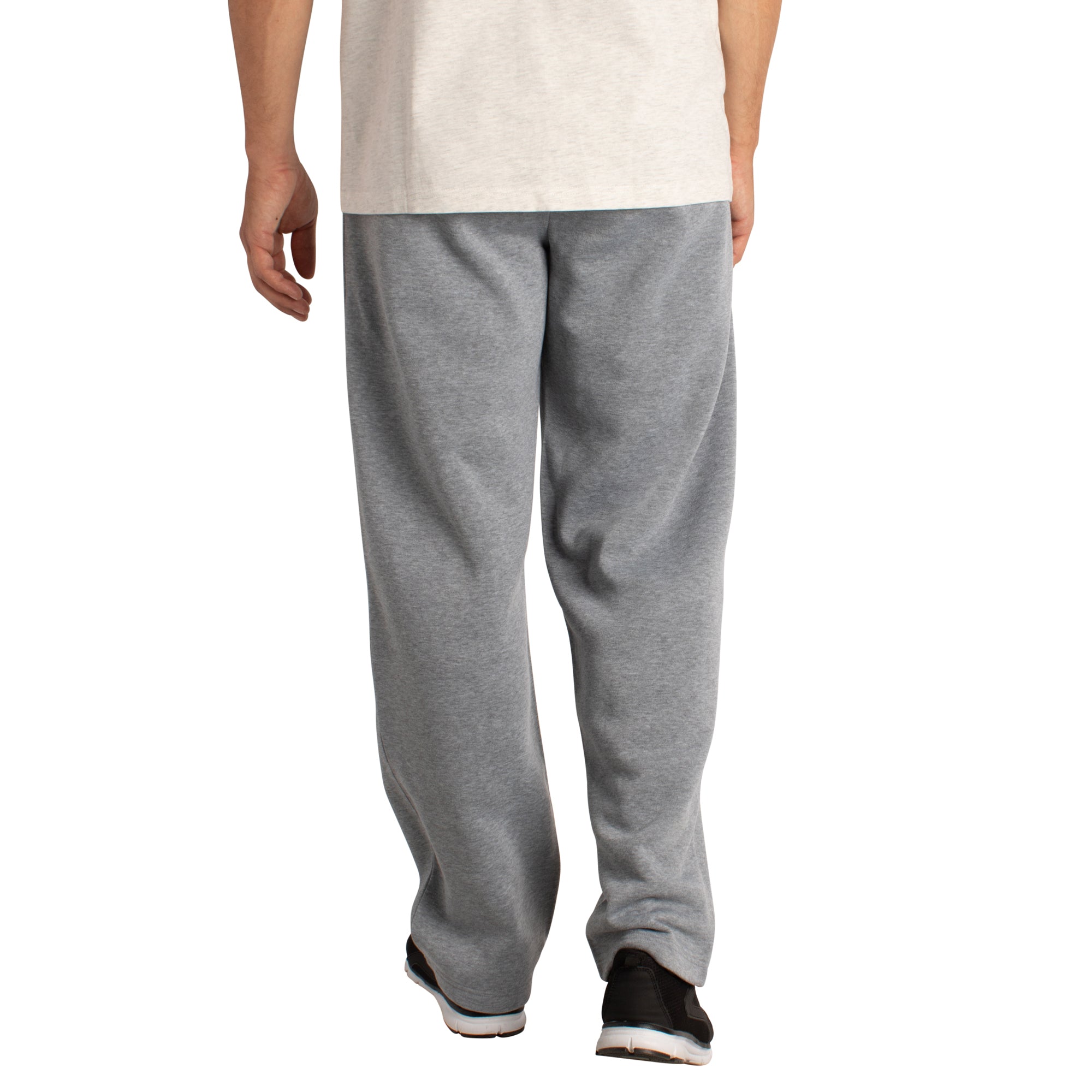 Mountain Ridge Men's Fleece Pants with Hemmed Ankle and Two On-Seam Pockets, Grey