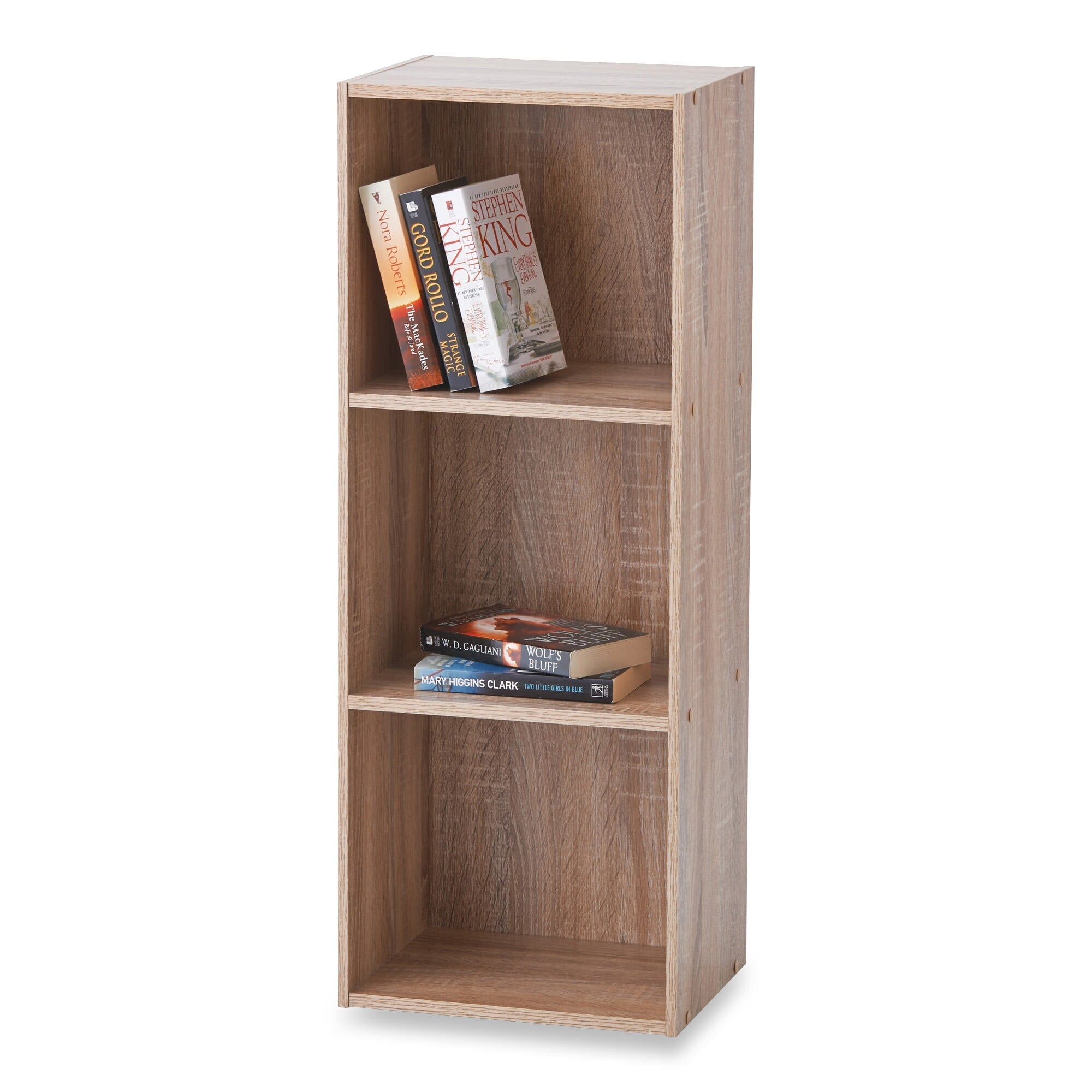 HomeStyles 3-Tier Particle Board Bookcase, Natural