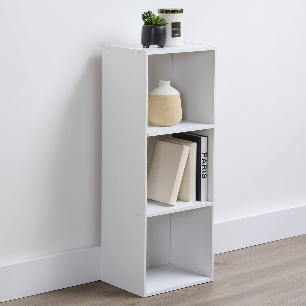 HomeStyles 3-Tier Particle Board Bookcase, 31.3-in x 9.3-in, White